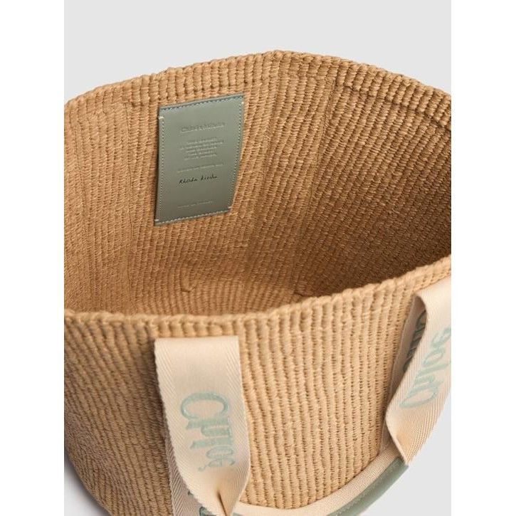 Chloe Chloe Large Blush Green Raffia Shoulder Bag New & Authentic Size ONE SIZE - 5 Thumbnail