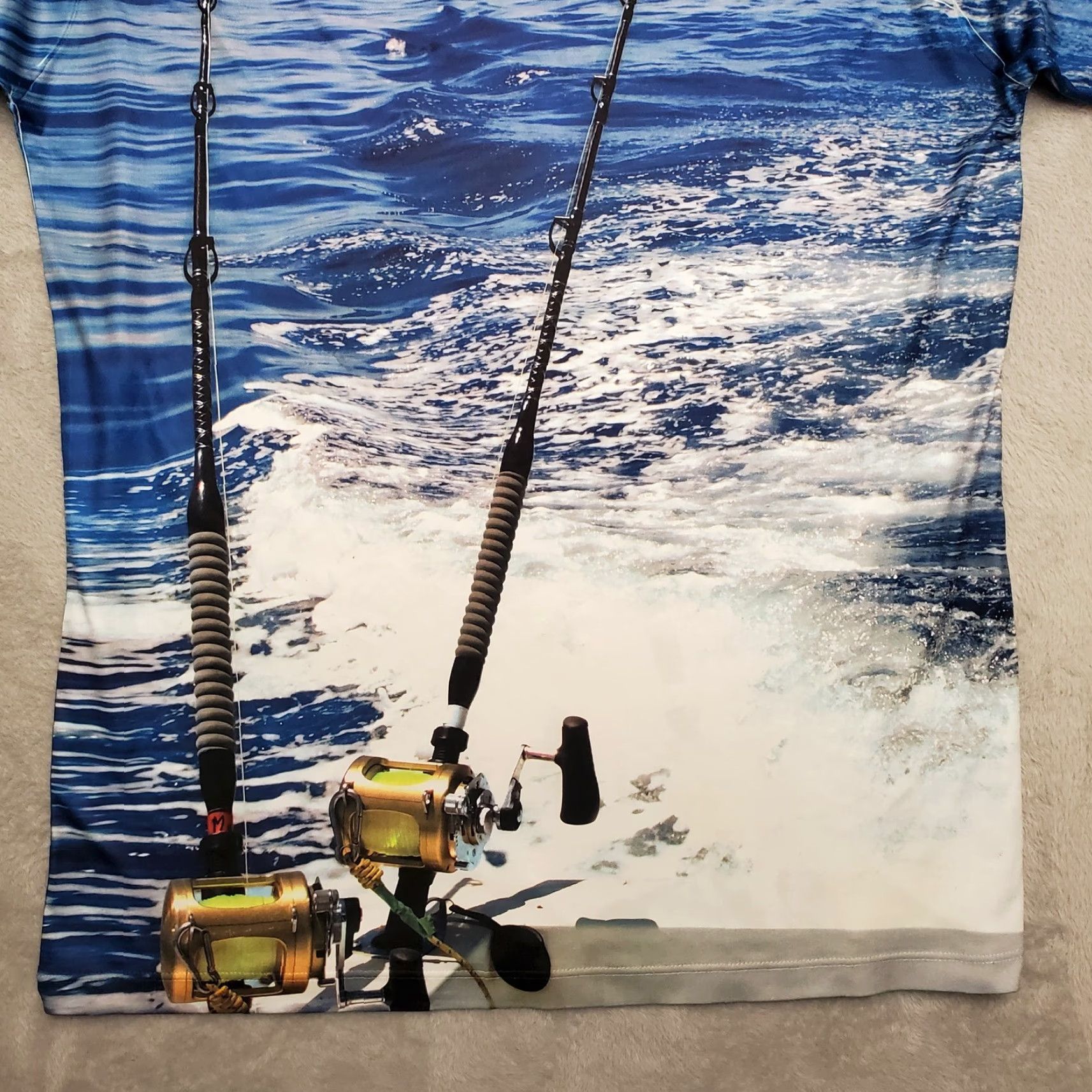 Alife VINTAGE Get A Life Shirt Mens Medium Blue Performance Salt Water Fishing Marlin TEE Size US M / EU 48-50 / 2 - 3 Thumbnail
