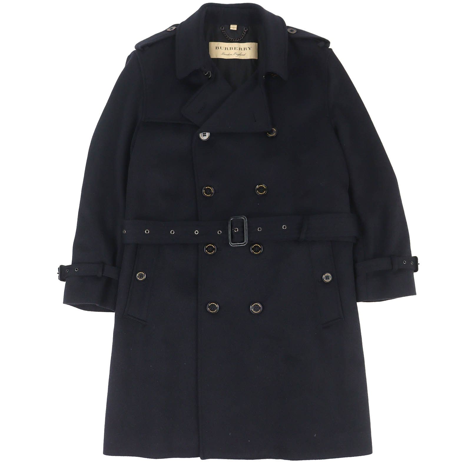 Burberry Burberry Burberry Belted logo-button Double-breasted Cashmere Coat Textile Outerwear DUTY FREE for USA Size ONE SIZE - 1 Thumbnail