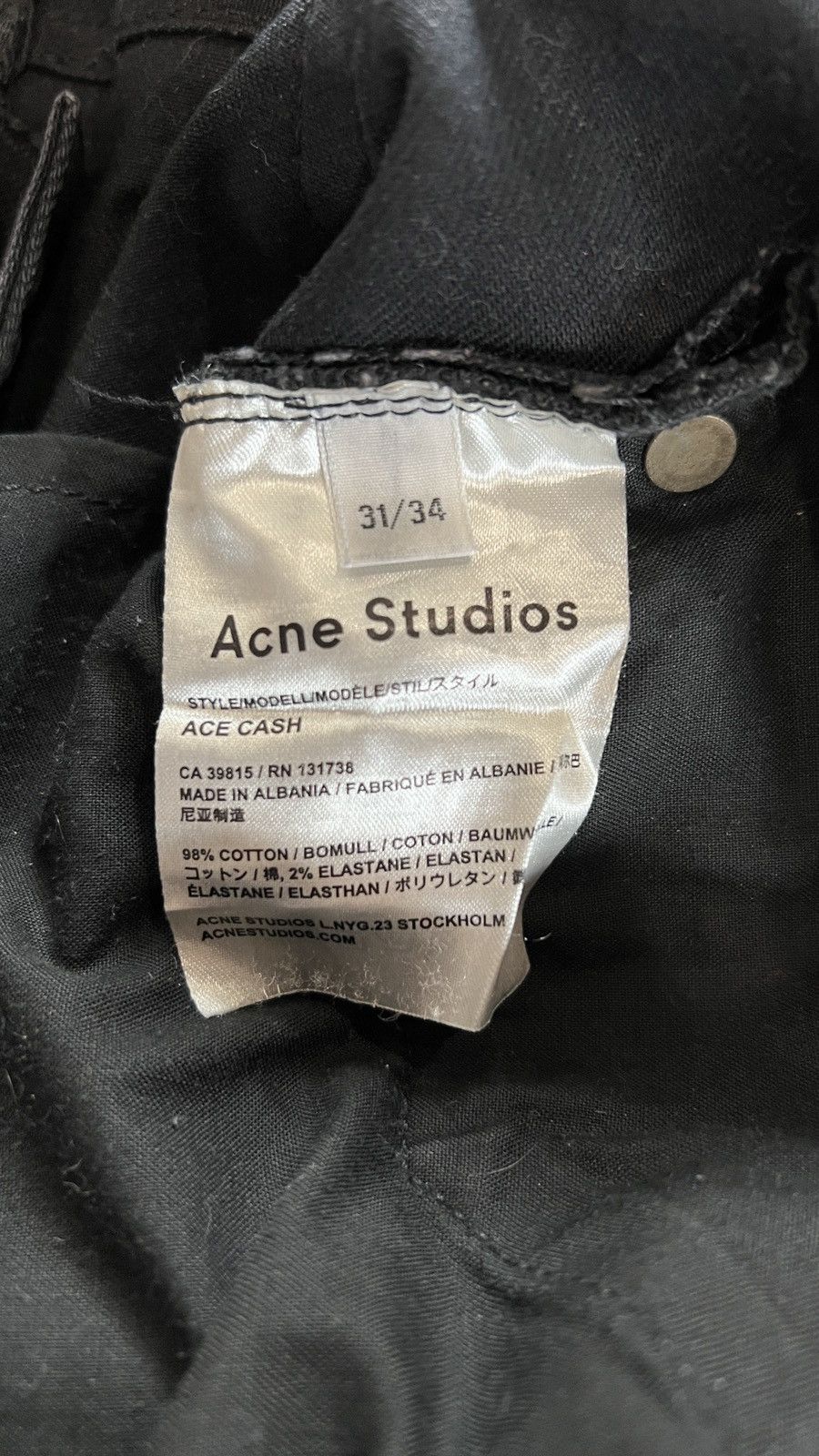 Acne Studios Acne Ace Cash Jeans Size US 31 - 3 Thumbnail