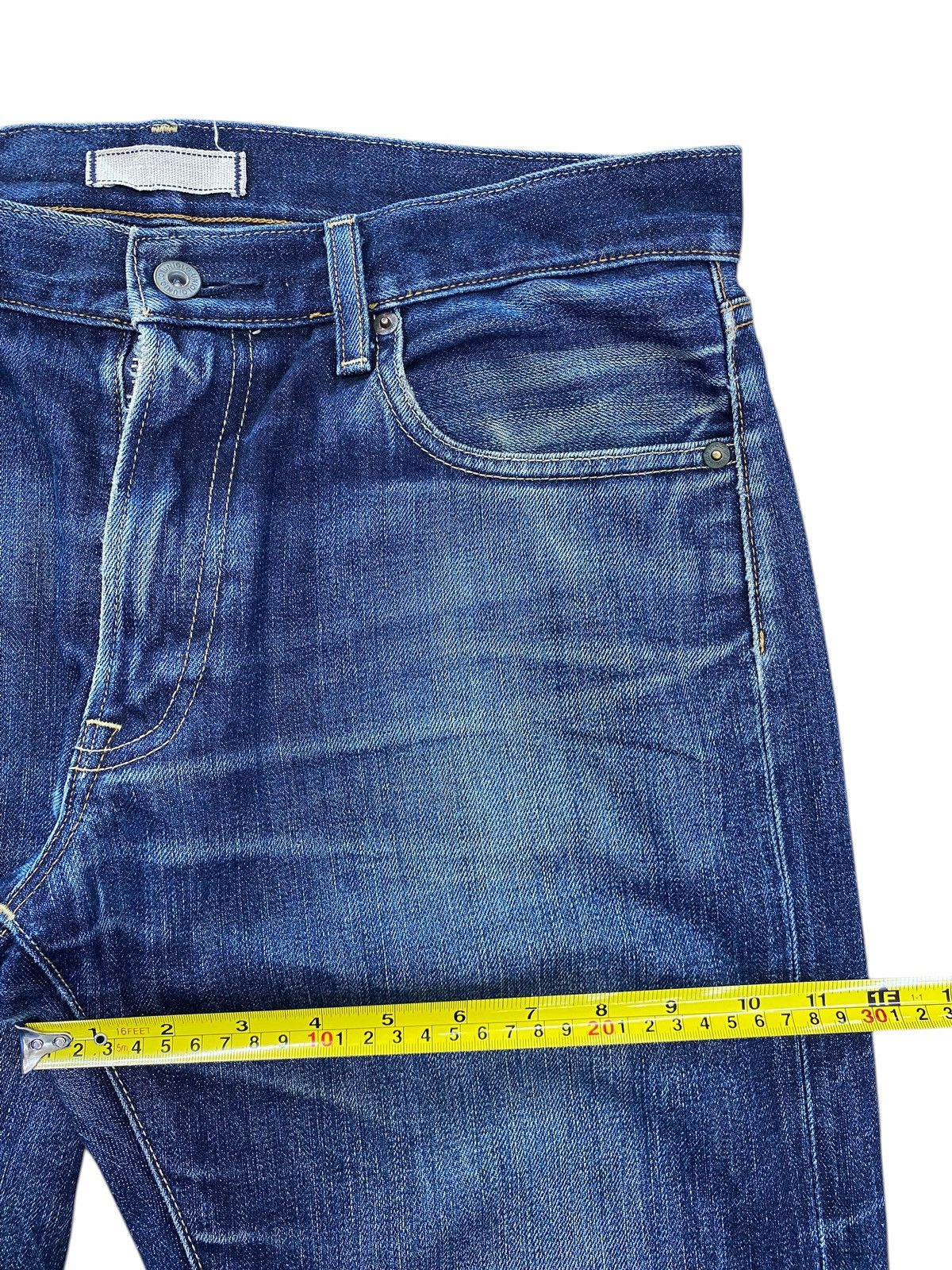 Uniqlo Uniqlo Whiskered Blue Wash Style Straight Leg Jeans Size US 34 / EU 50 - 7 Thumbnail