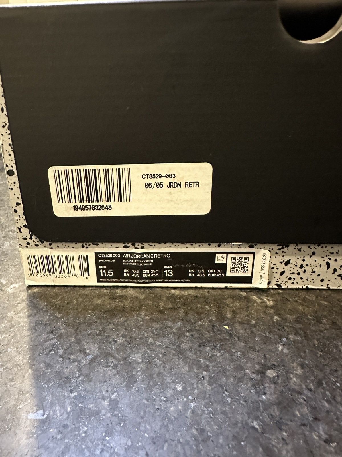 Jordan Brand AIR JORDAN 6 RETRO Size US 11.5 / EU 44-45 - 6 Thumbnail