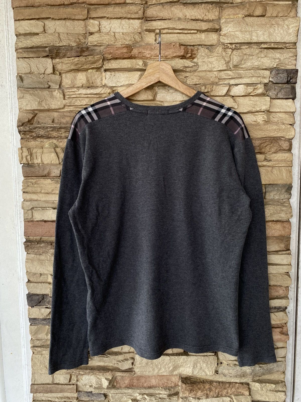Burberry Vintage Burberry Black Label Checkered Nova Check Long Sleeve Tees Size US M / EU 48-50 / 2 - 3 Thumbnail