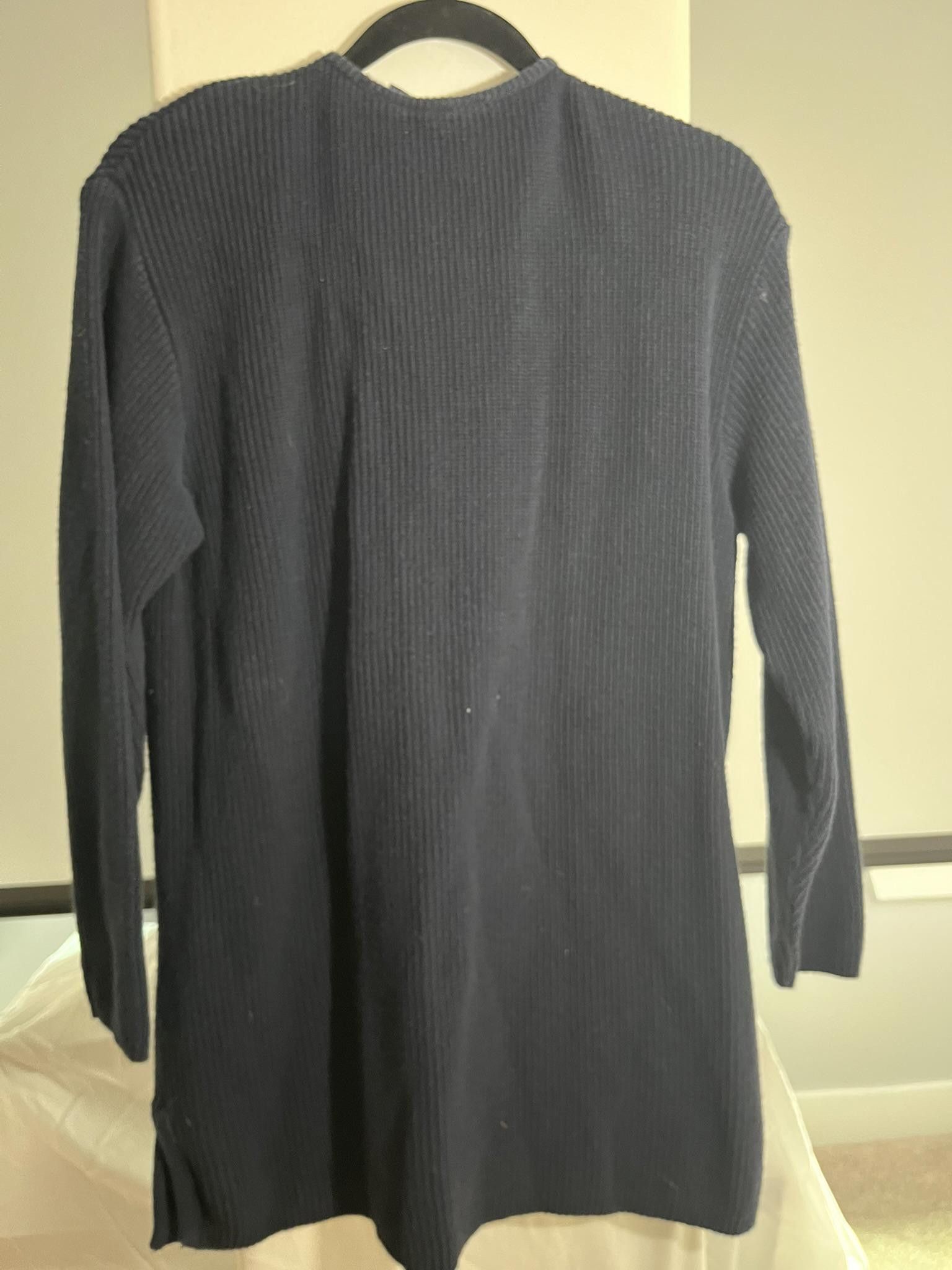 Designer Lizsport Petite Women's Knit Cardigan Sweater - Navy Size M / US 6-8 / IT 42-44 - 2 Thumbnail