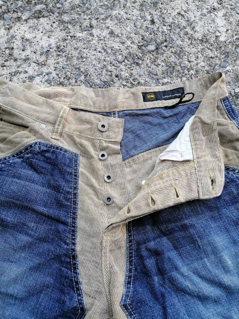 Designer Cordon Corduroy Denim Double Knee Pants Size US 31 - 6 Thumbnail