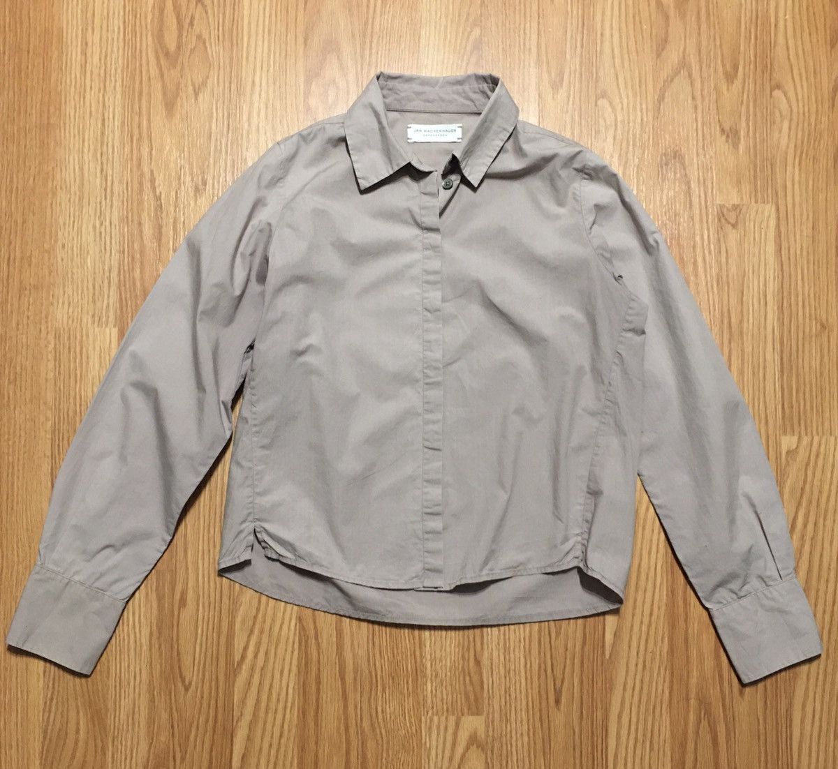 Designer Jan Machenhauer Susan Cotton Shirt Ash Grey EU 36 Size XS / US 0-2 / IT 36-38 - 6 Thumbnail