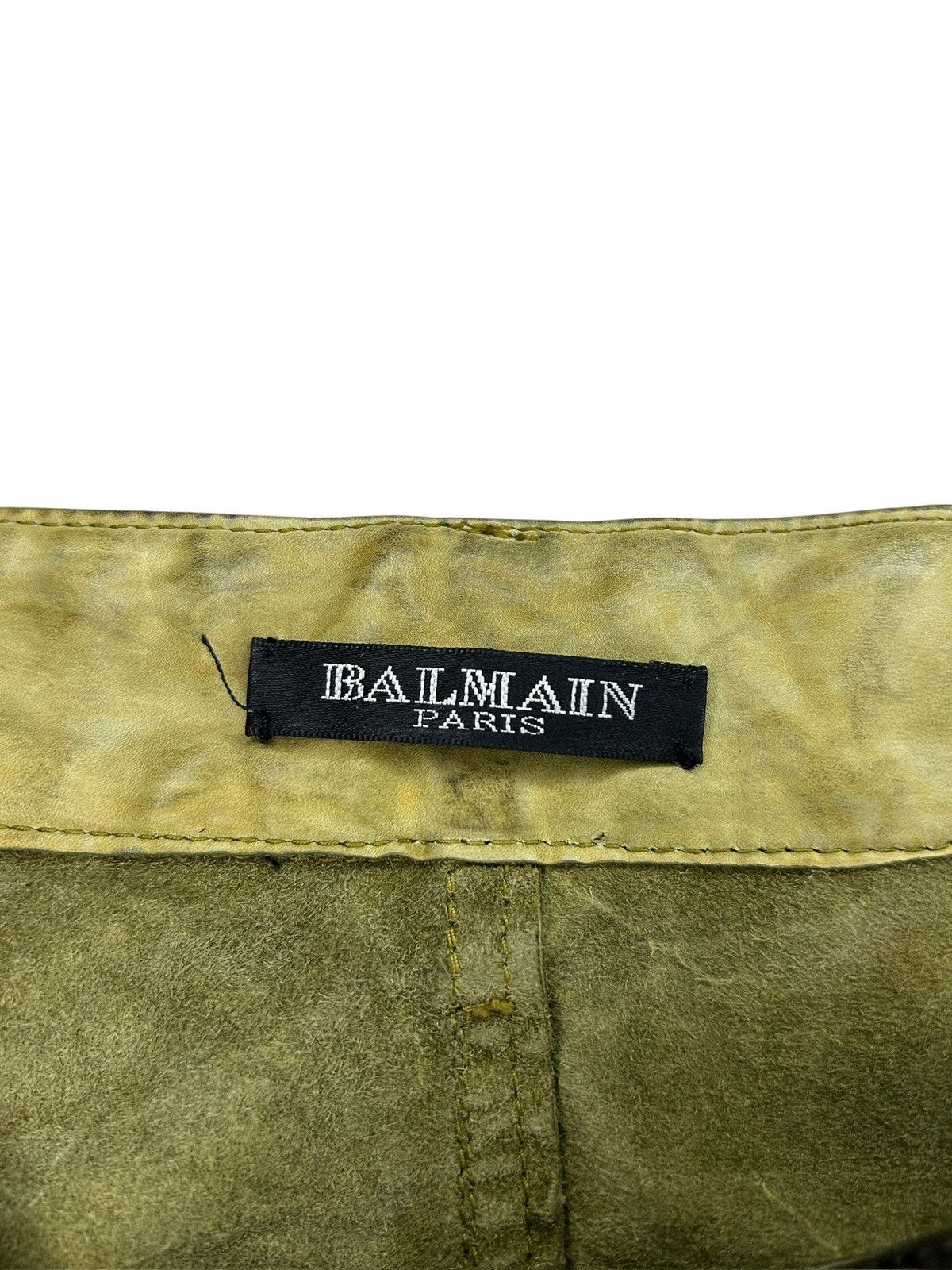Balmain S/S 10 Decarnin Leather Cargo Trousers Size 26" / US 2 / IT 38 - 4 Thumbnail