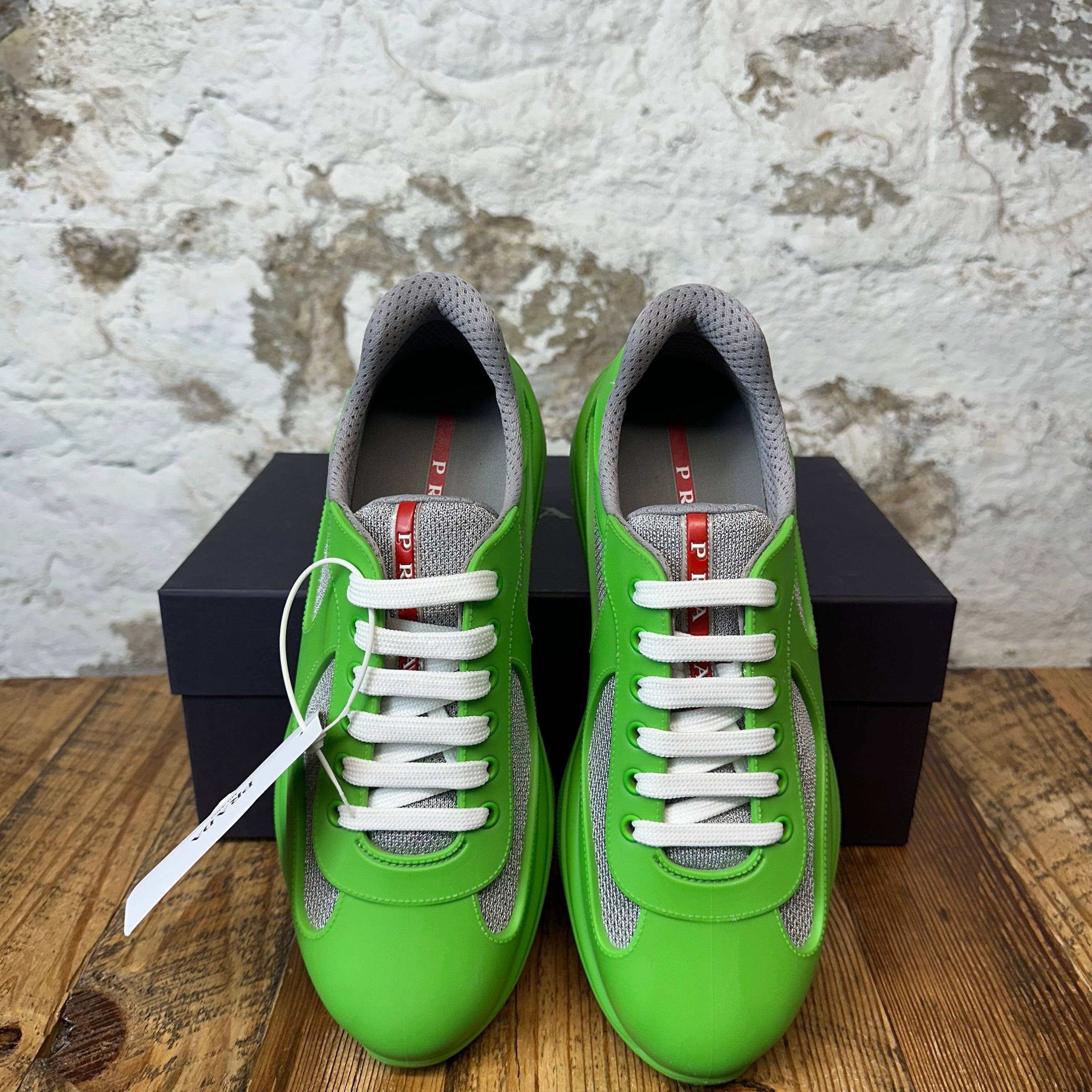Prada Prada Americas Cup Green Rubber Sneaker Sz 8 (41) DS Size US 8 / EU 41 - 3 Thumbnail