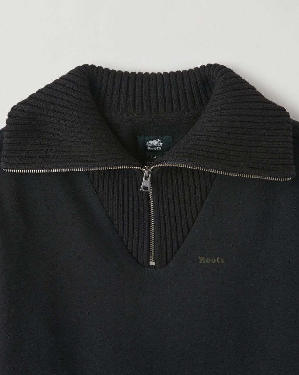 Roots ROOTS - Hybrid Mock Zip Sweater - Black Size US L / EU 52-54 / 3 - 4 Thumbnail