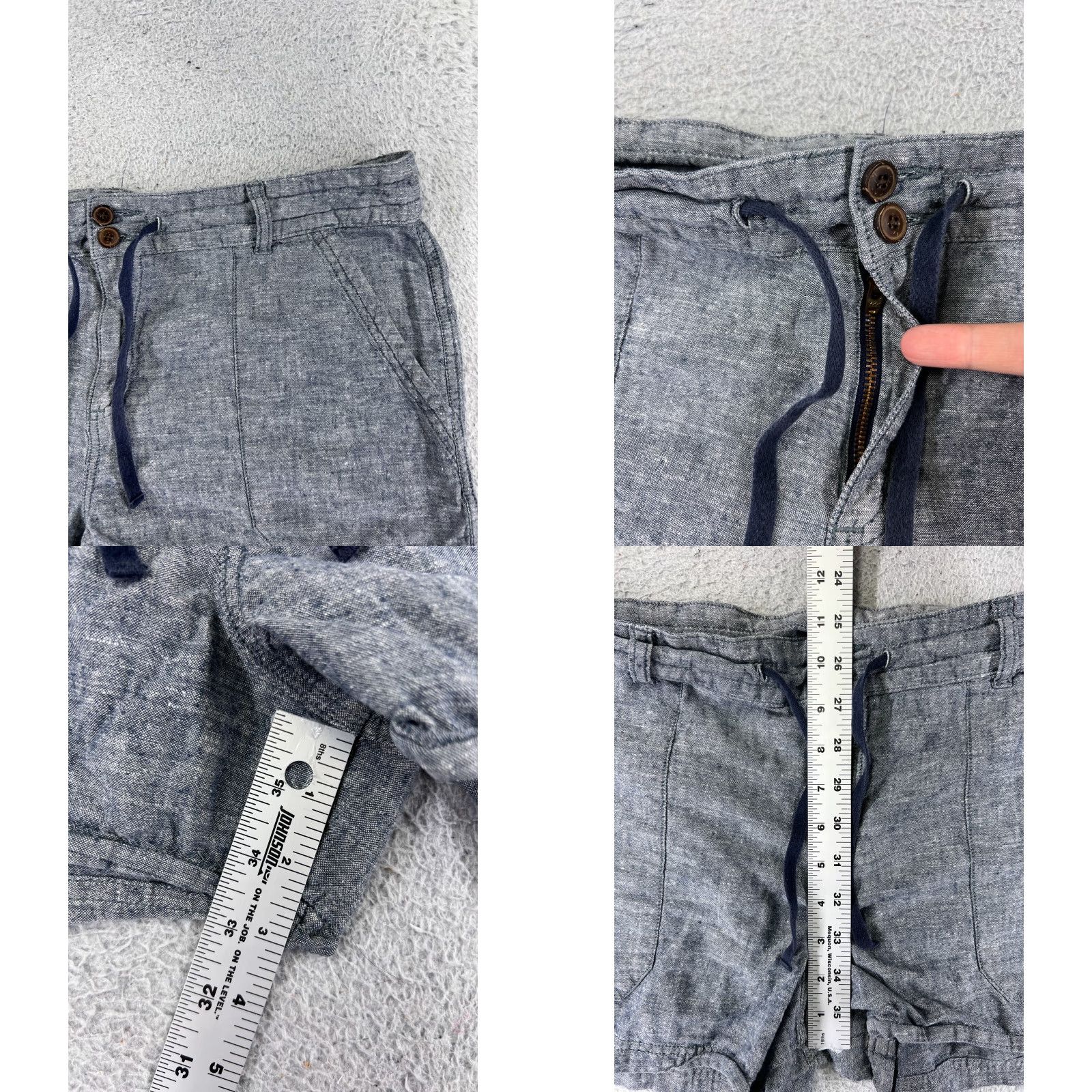 Patagonia Patagonia Shorts Womens 14 Blue Chambray Hemp Blend Island 34x3 Size 36" / US 14 / IT 50 - 8 Thumbnail