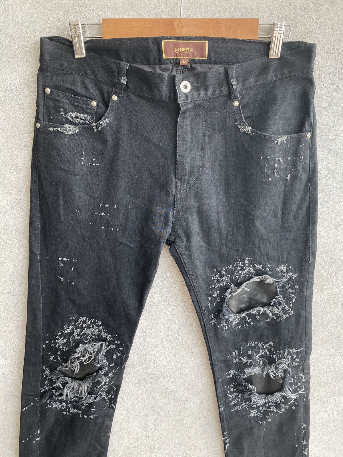 Japanese Brand Bennu Japan X Resurrection Handmade Japan Distressed Jeans Size US 30 / EU 46 - 3 Thumbnail