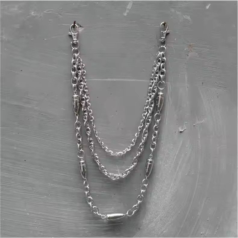 Jewelry 3 layers Punk Long Metal Wallet Belt Chain Size ONE SIZE - 2 Thumbnail
