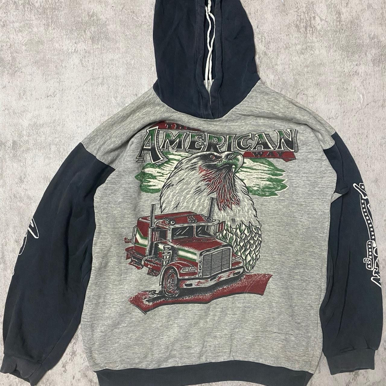 Other Grey and black vintage trucker hoodie Size US M / EU 48-50 / 2 - 1 Thumbnail