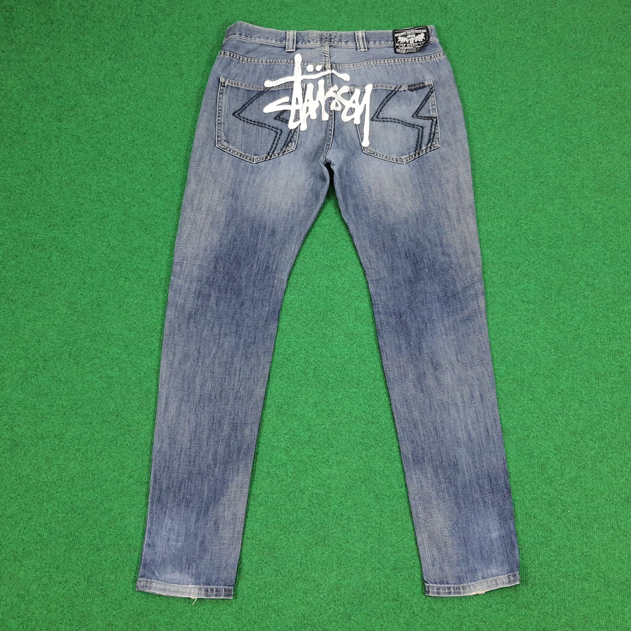 Stussy × Vintage Vintage Stussy Streetwear Custom Logo Jeans Size US 36 / EU 52 - 1 Thumbnail