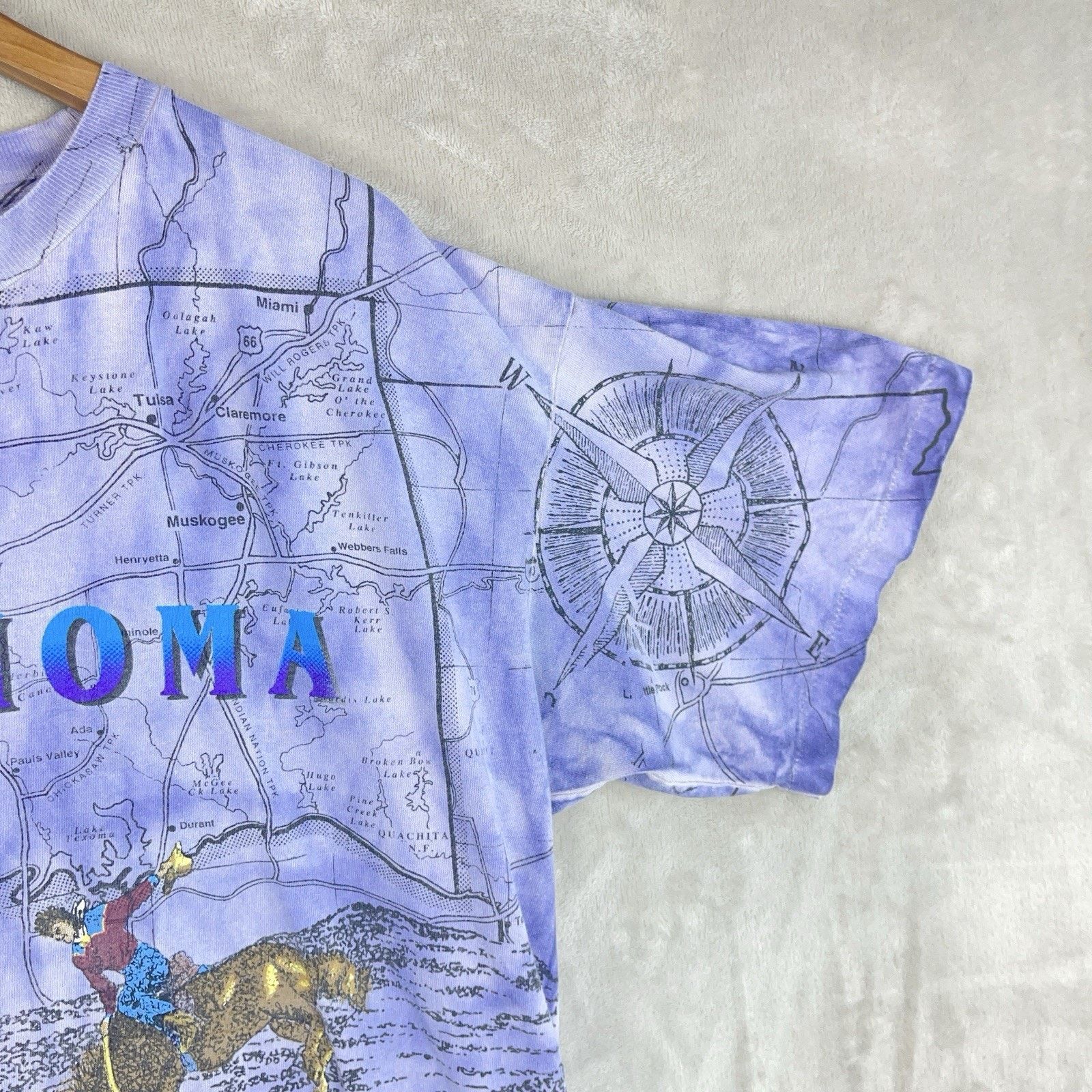 Other 90s Oklahoma AOP Single Stitch T Shirt Tee Men's XL Western Size US XL / EU 56 / 4 - 4 Thumbnail