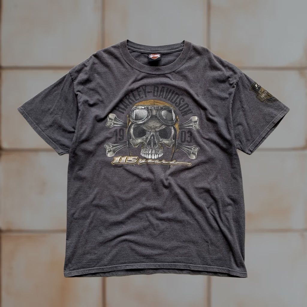 Harley Davidson Harley-Davidson T-Shirt Men XL Gray Crew Neck Graphic Print 115 Years Lausanne Morges Switzerland Shirt Men XL Gray Harley-Davidson Tee Size US XL / EU 56 / 4 - 1 Thumbnail
