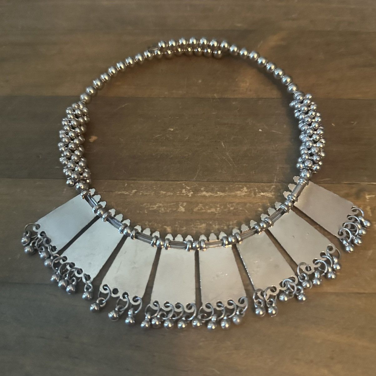 Vintage Vintage silver tone Indian tribal peacock choker necklace Size ONE SIZE - 6 Thumbnail