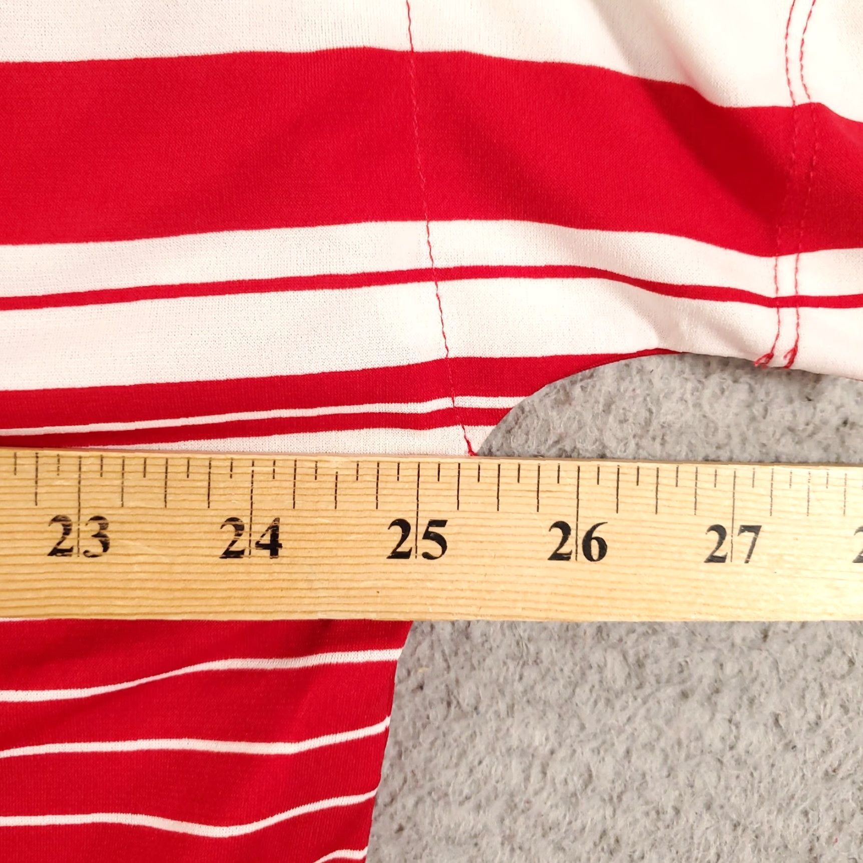 Vintage Chicos Blouse Womens Medium Red White Striped Stretchy Lightweight 1 Size M / US 6-8 / IT 42-44 - 4 Thumbnail