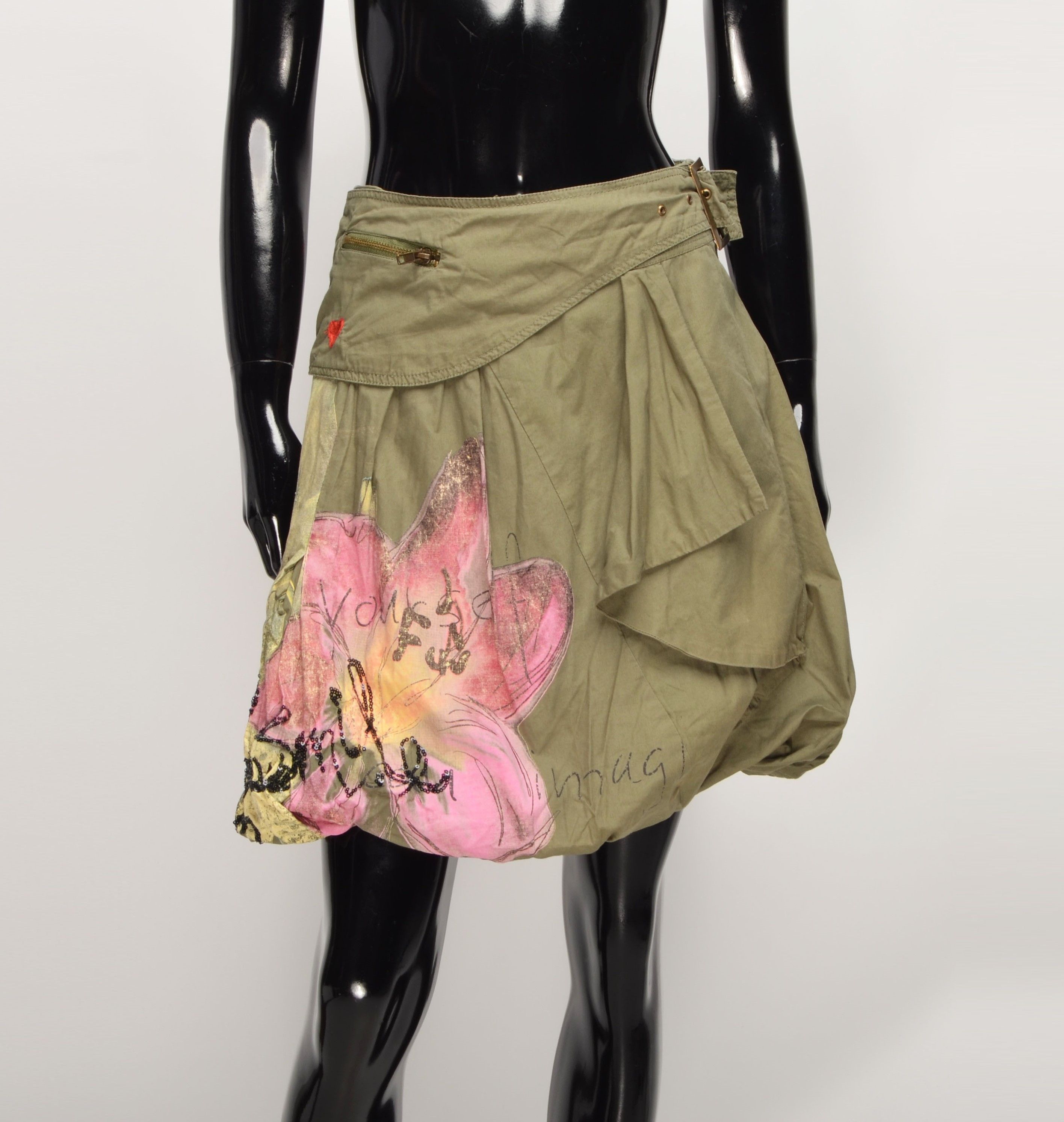 Vintage Desigual Y2K Grunge Balloon Mini Skirt