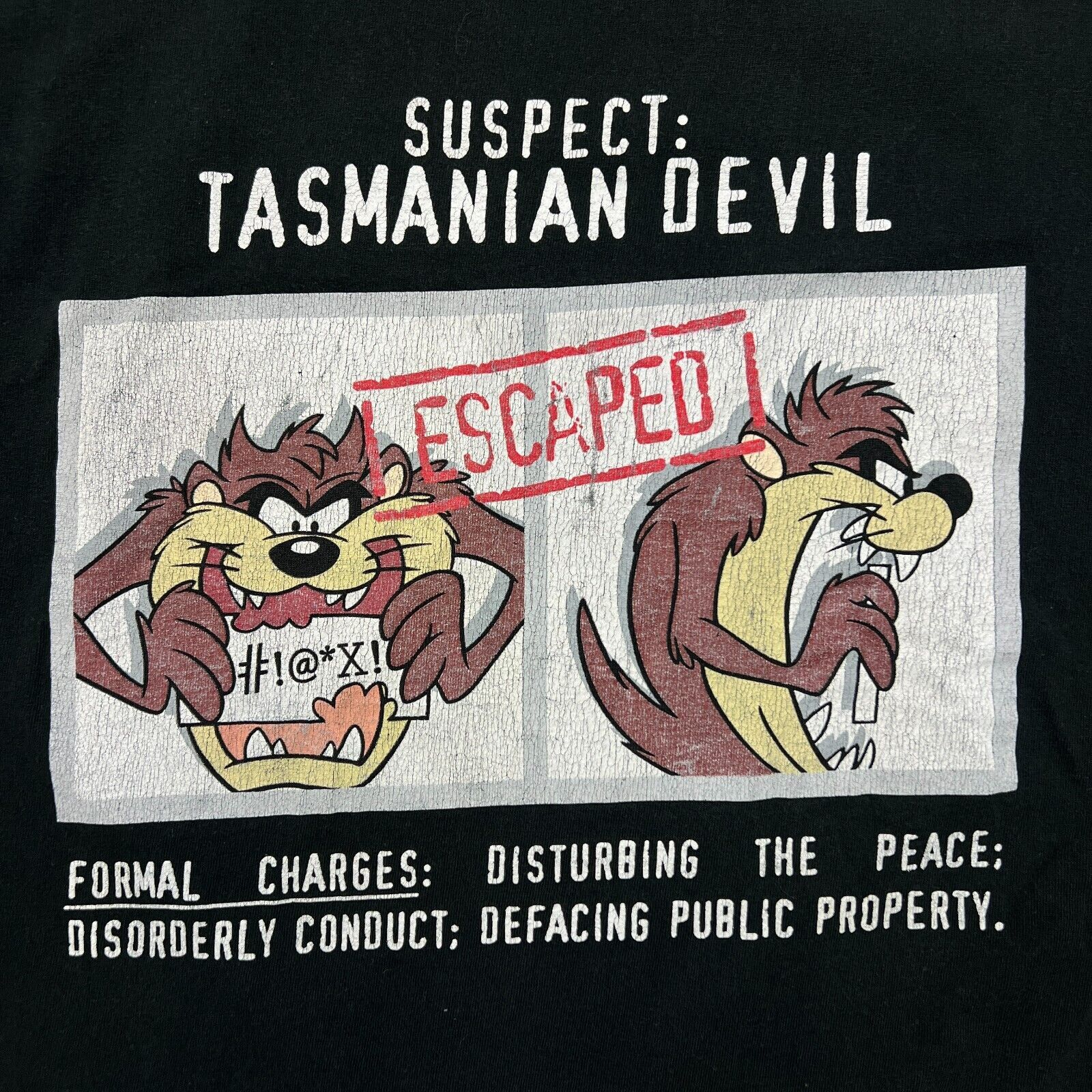 Cartoon Network × Vintage × Warner Bros 1995 Warner Bro Tasmanian Devil T Shirt Looney Tunes Cartoon Size US XL / EU 56 / 4 - 2 Thumbnail