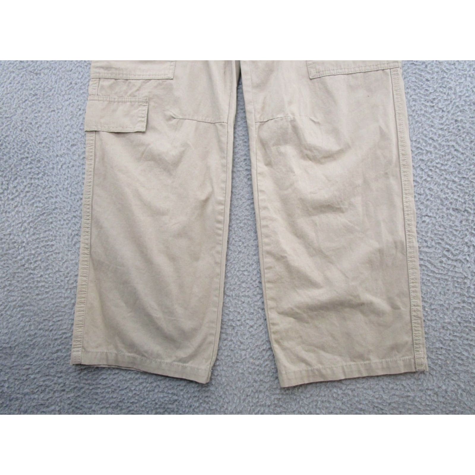 Vintage VINTAGE True Craft Cargo Pants Women 10 Beige Elastic Waist Wide-Leg 80s 90s Mens Womens Girls Size 32" / US 10 / IT 46 - 2 Thumbnail