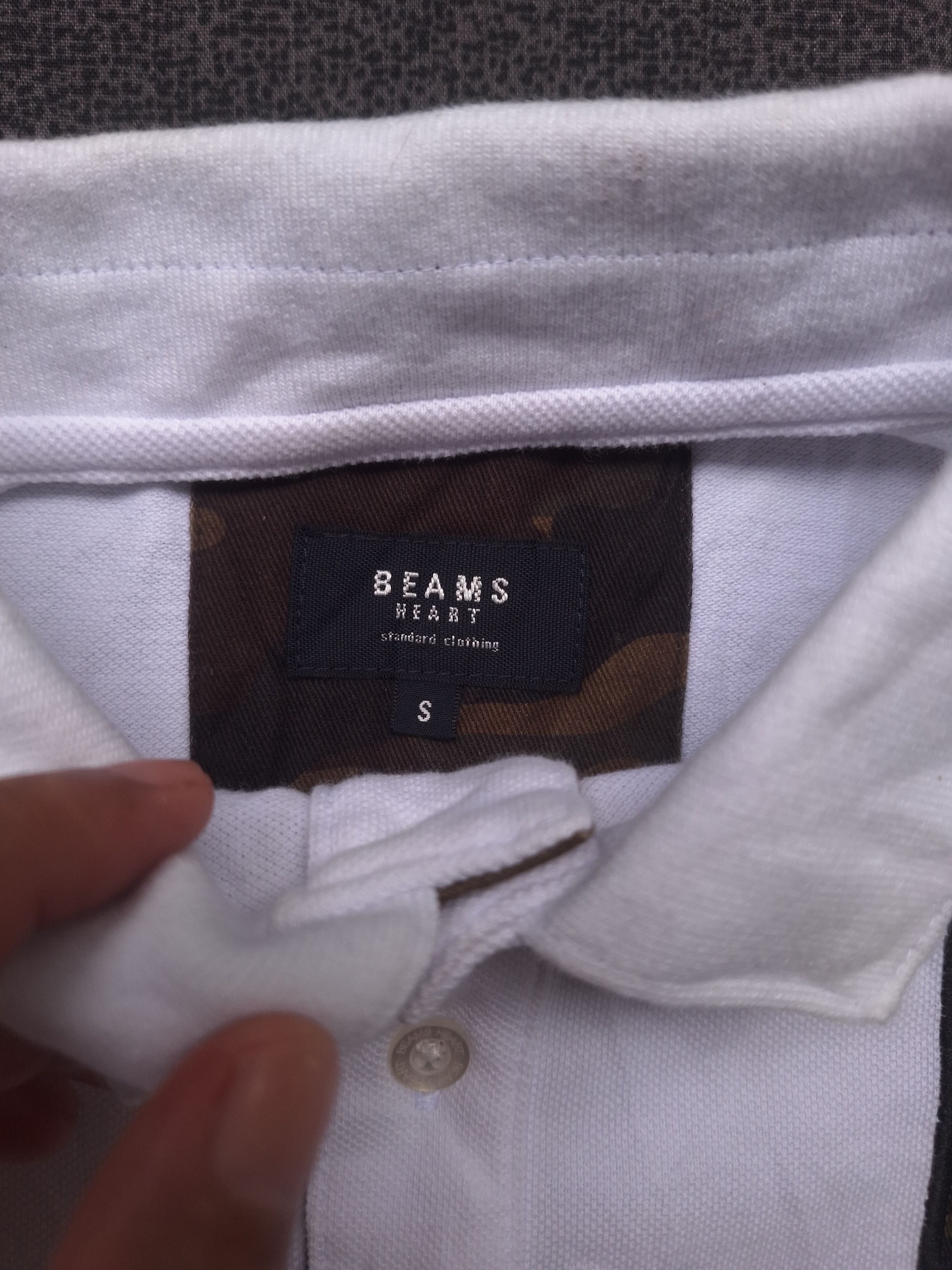Beams Plus × Japanese Brand Beams Heart Camo Logo Polo Tee Shirt Size US S / EU 44-46 / 1 - 3 Thumbnail