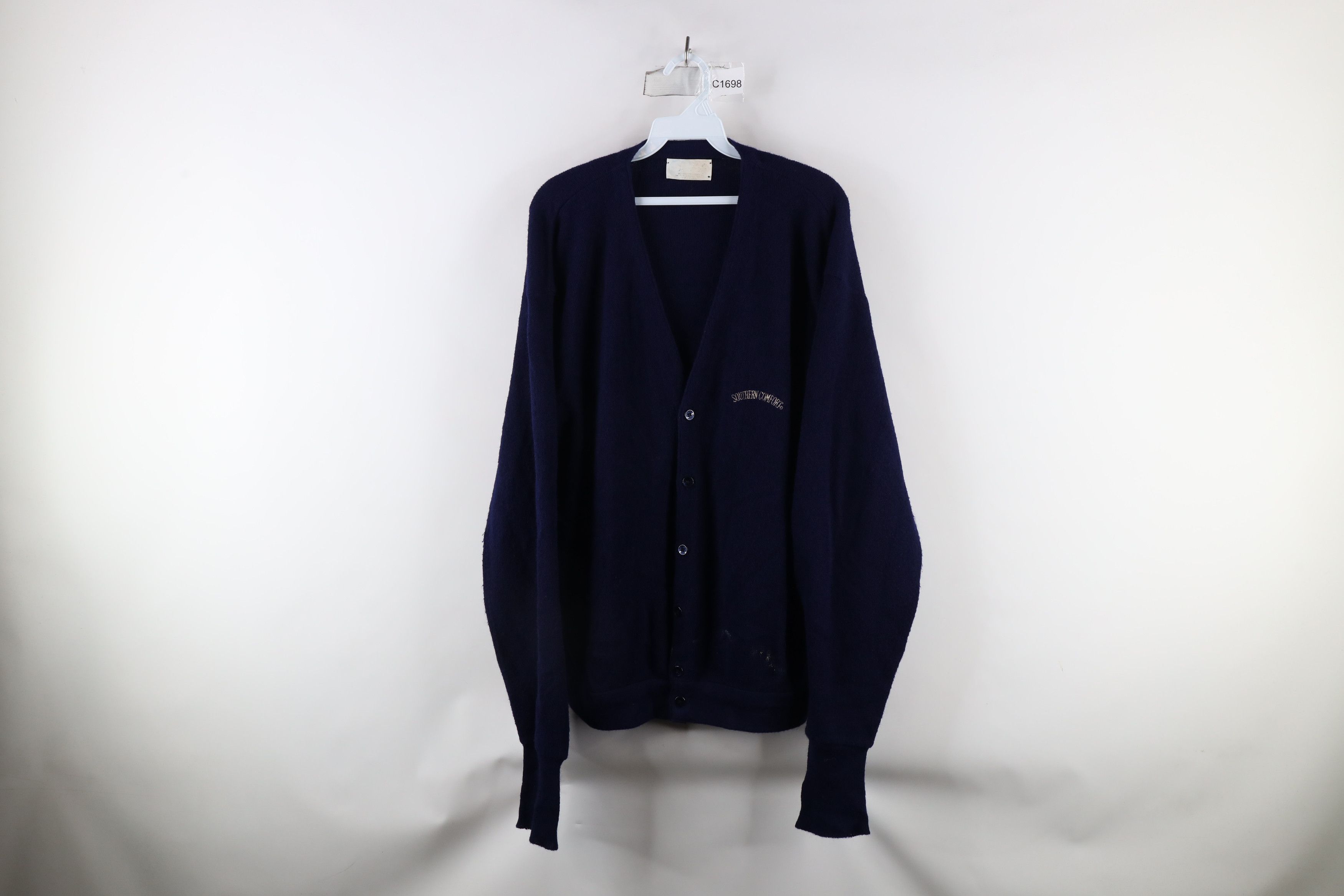 Vintage Vintage 70s Spell Southern Comfort Whiskey Cardigan Sweater Size US XXL / EU 58 / 5 - 1 Thumbnail