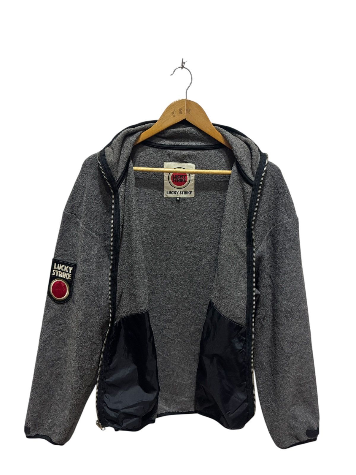 Vintage Vintage Lucky Strike Fleece Jacket Size US M / EU 48-50 / 2 - 3 Thumbnail