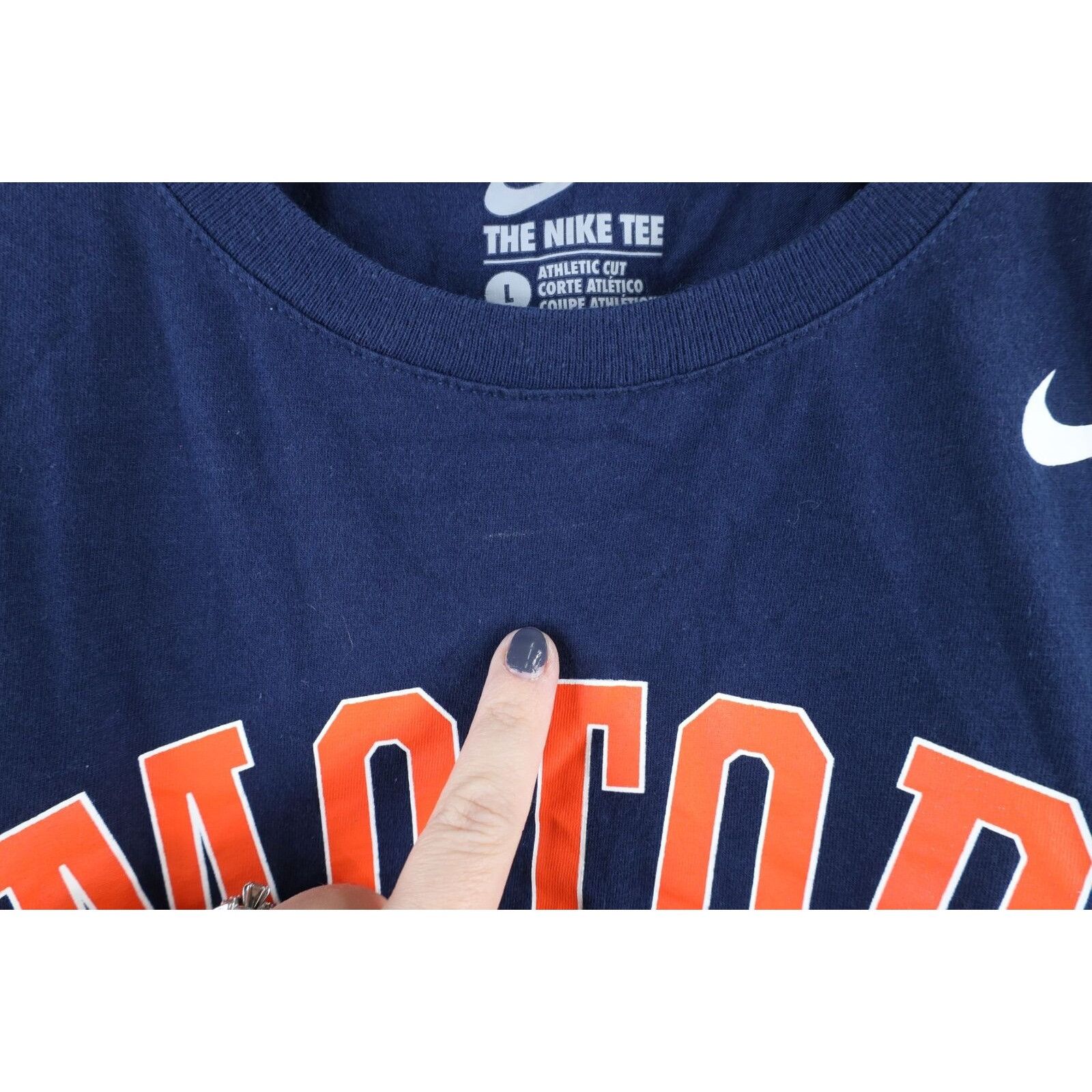 Nike Nike Spell Out Old English D Detroit Tigers T-Shirt Size US L / EU 52-54 / 3 - 6 Thumbnail