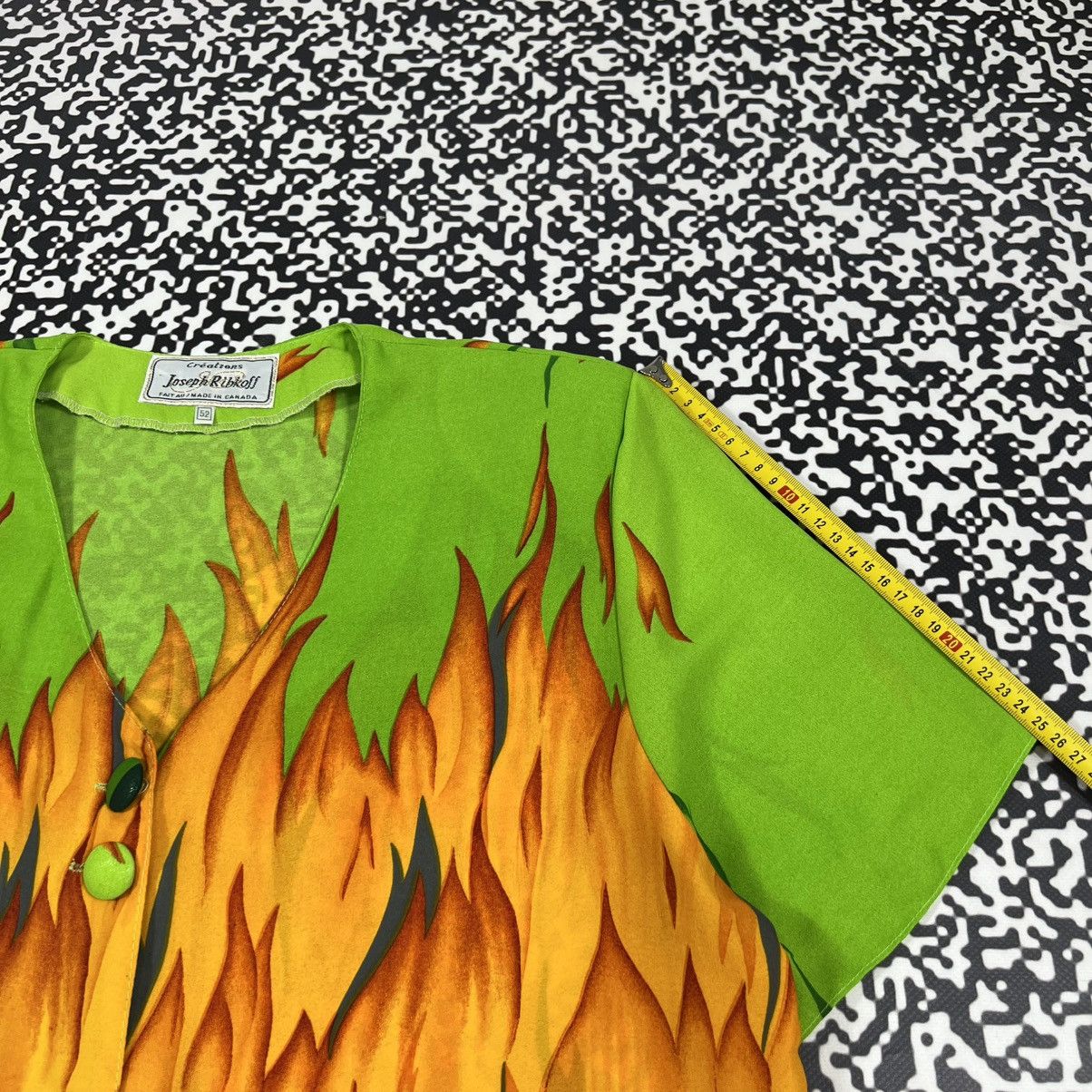 Joseph Ribkoff Vintage 90s Joseph Ribkoff Flame Fire Print Shirts Dress Size XL / US 12-14 / IT 48-50 - 23 Thumbnail