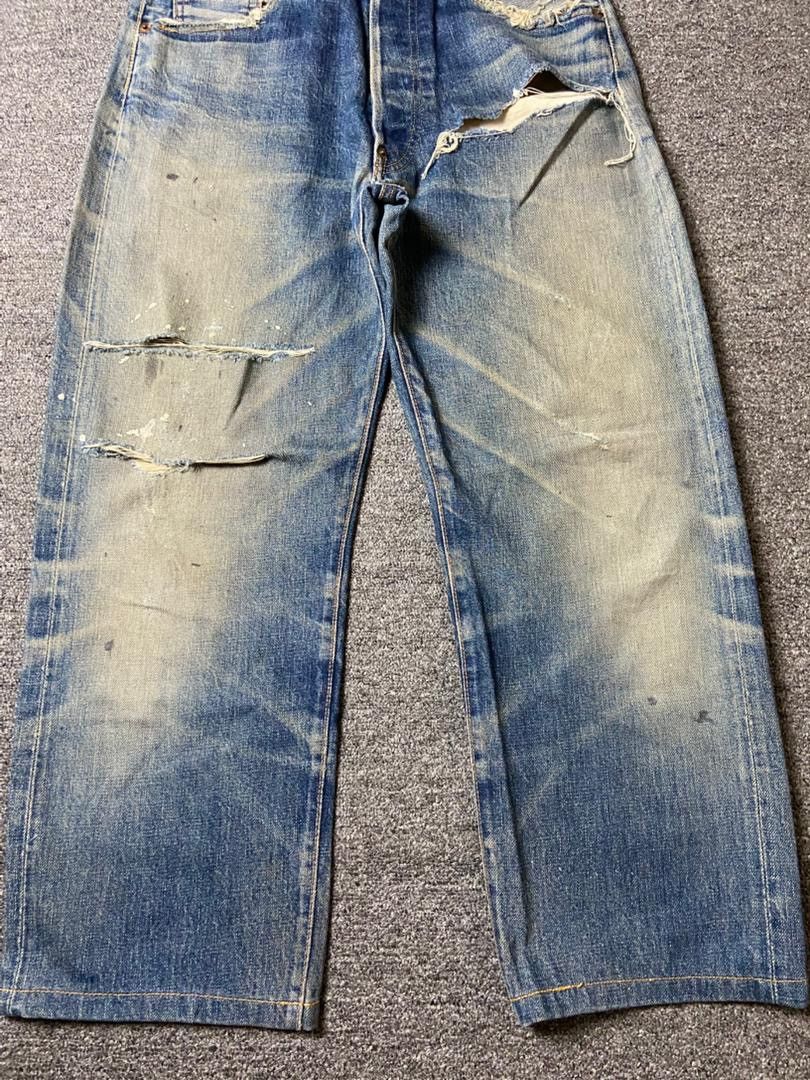 Levi's 🔥 Vintage LEVIS Selvedge Distressed Denim Jeans 🔥 (135) Size US 30 / EU 46 - 12 Thumbnail