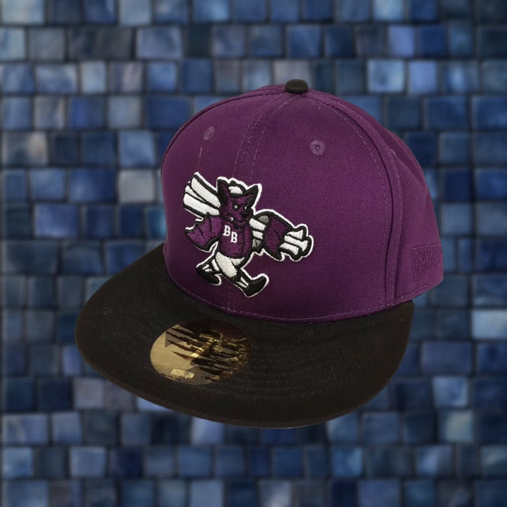 Bally Bat Boys Baseballism Farm Ball Fitted Hat Cap Size 7 Men Purple Baseballism Hat NEW Size ONE SIZE - 1 Thumbnail