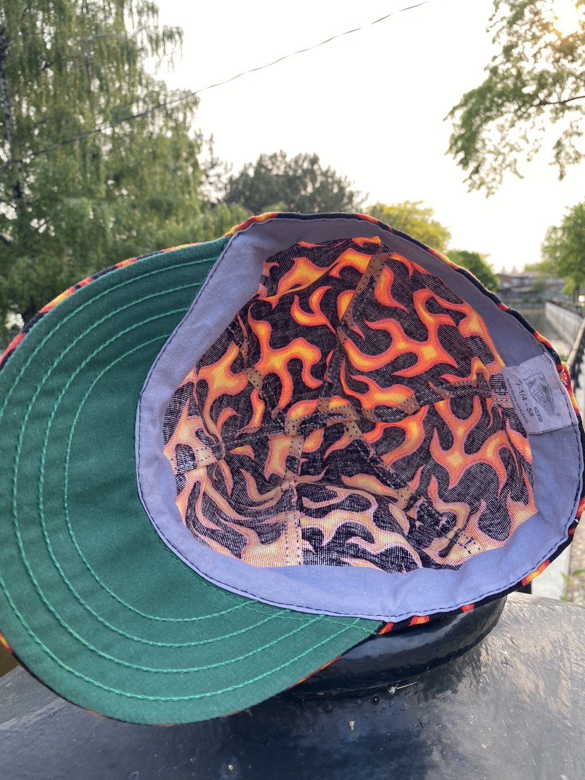 Vintage 🔥 Vintage Flame Racing Cap – Made in USA – 90s Y2K Style Size ONE SIZE - 10 Thumbnail