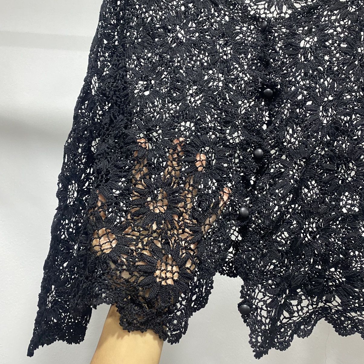 Beauty Beast × Hysteric Glamour × Japanese Brand Sick☠️ Unbrand Mesh Net Floral Cardigan Punk Grunge 90s Size S / US 4 / IT 40 - 6 Thumbnail