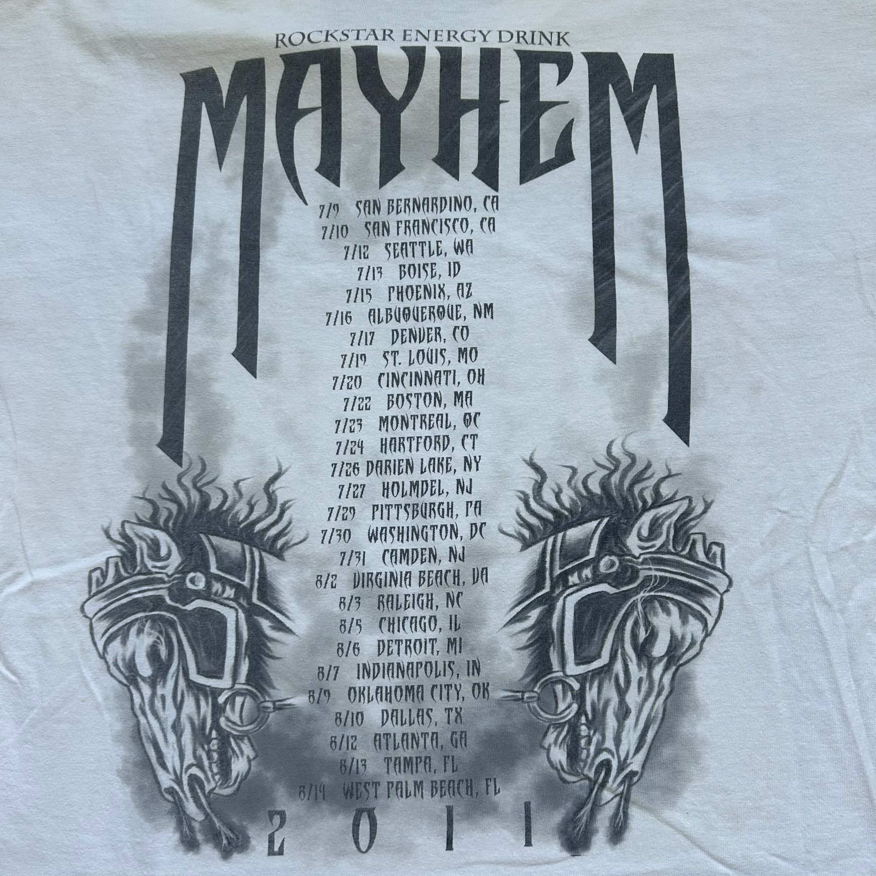 Gildan Vintage Y2K Rockstar Energy Mayhem Festival T-Shirt Reaper S Size US L / EU 52-54 / 3 - 5 Thumbnail