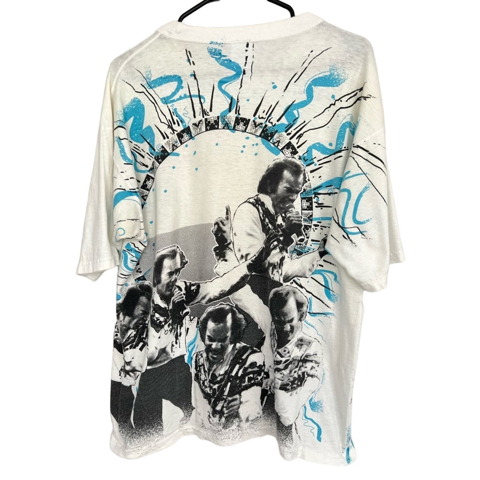 Band Tees Vintage Neil Diamond Shirt Tour Band Tee AOP 90s RARE USA Size US XL / EU 56 / 4 - 2 Thumbnail