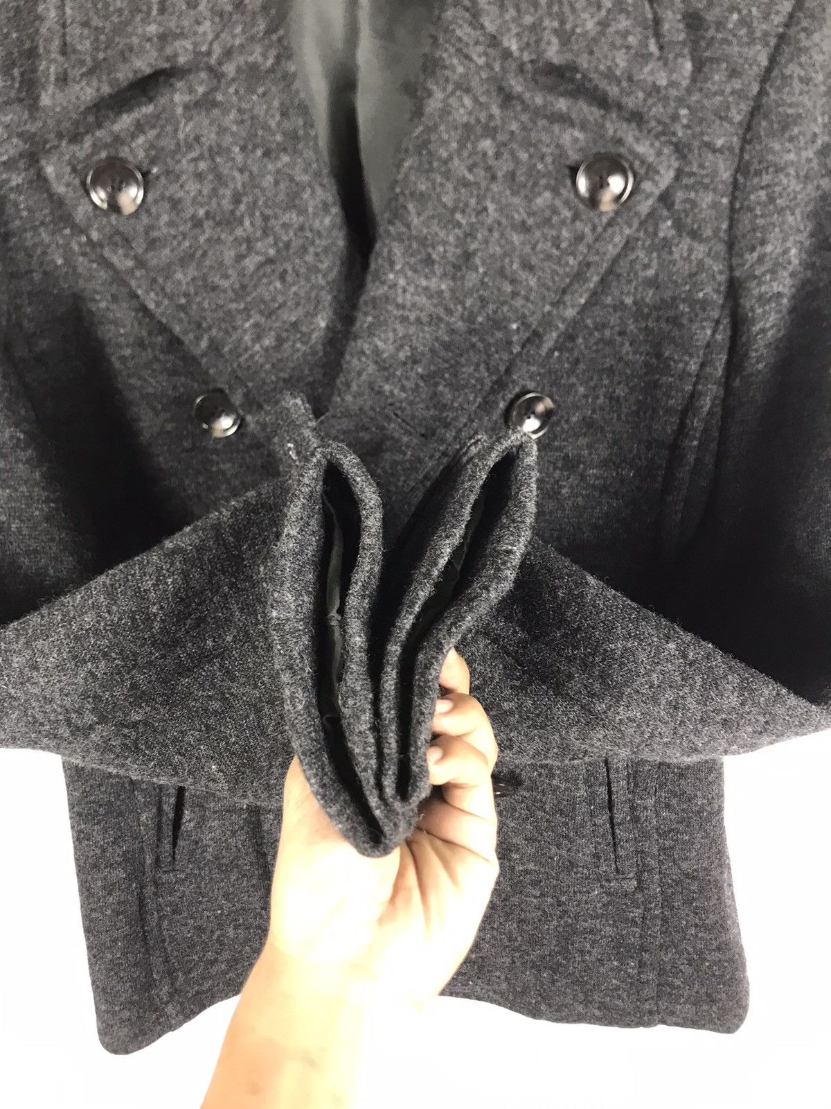 Comme Ca Ism 🔥Comme Ca Men Wool Double Breast Peacoat Size US S / EU 44-46 / 1 - 11 Thumbnail