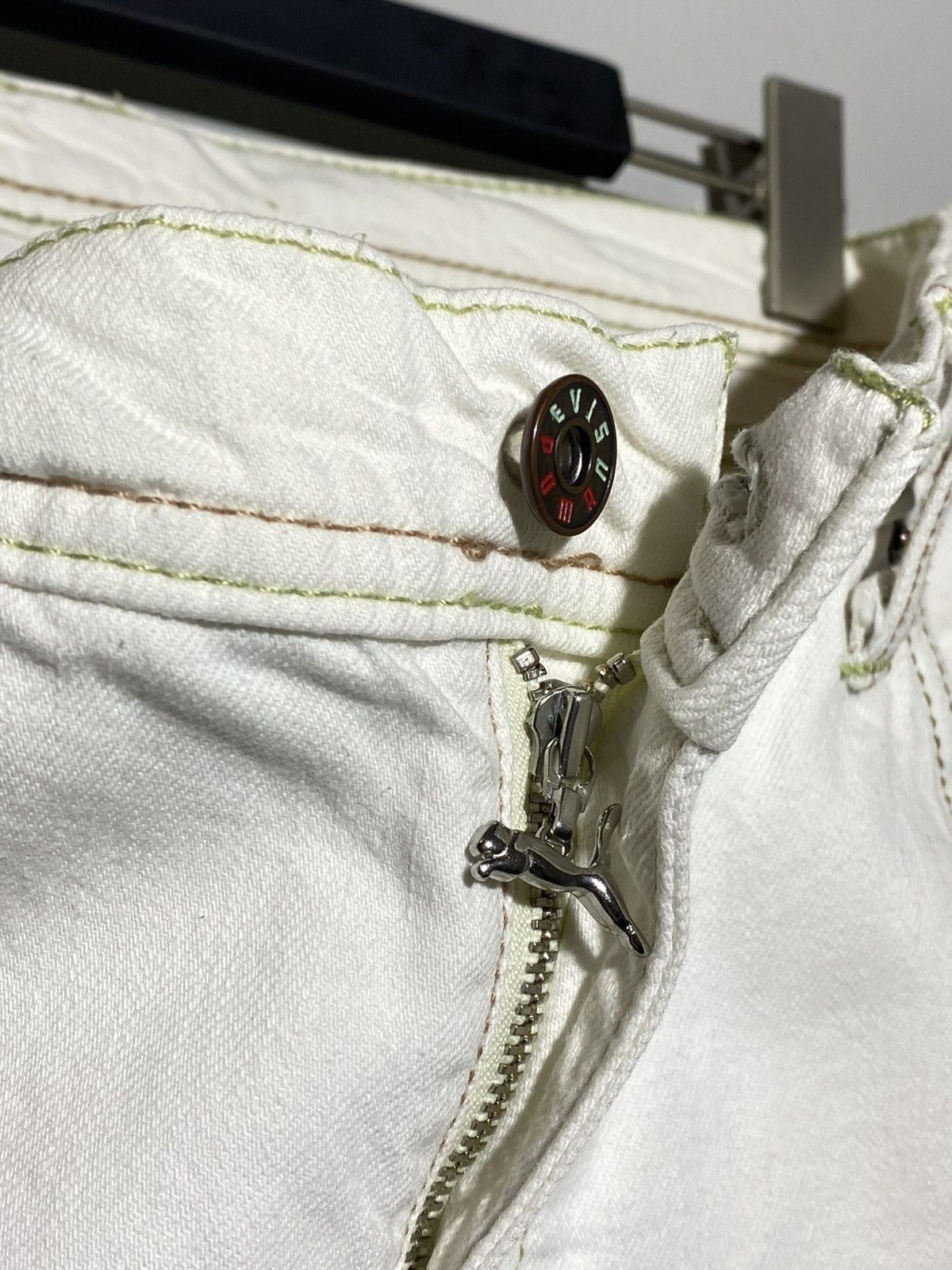 Evisu × Puma Evisu x Puma Vintage White Denim Shorts Rare Item Size US 32 / EU 48 - 15 Thumbnail