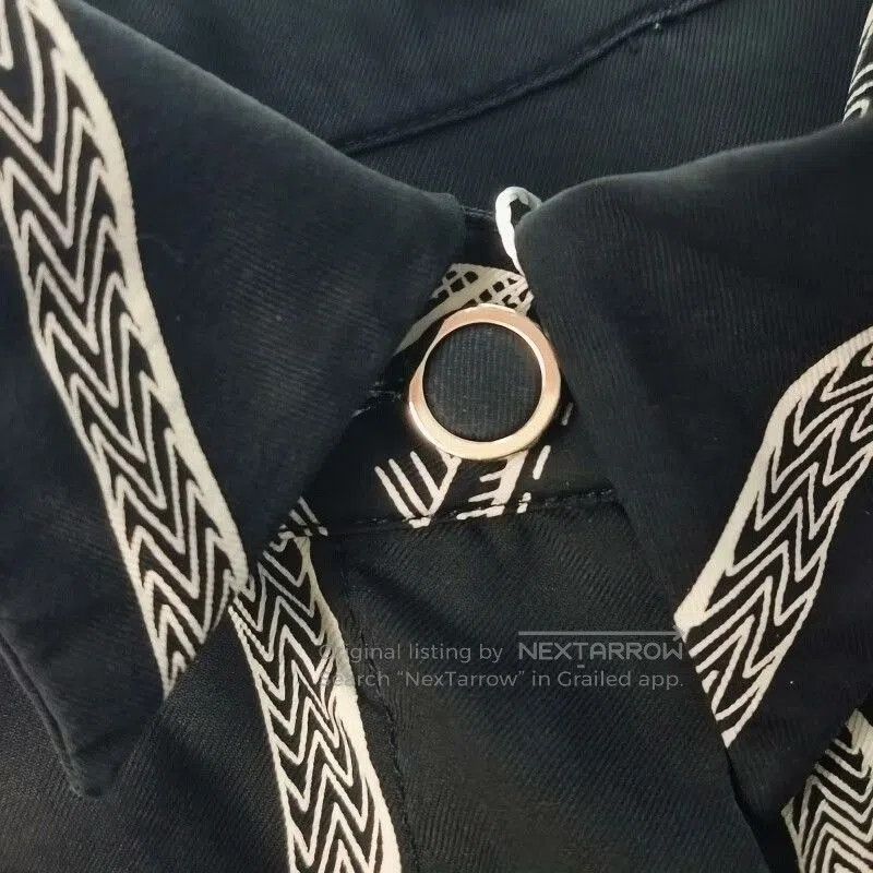 Hermes Hermes Silk Shirt Black Chain Print. Size XXS / US 00 / IT 34 - 7 Thumbnail
