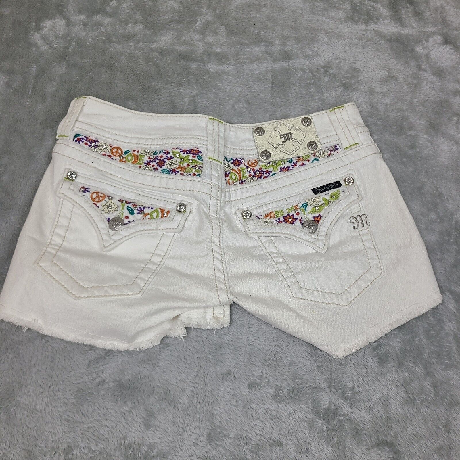 White miss me shorts sales
