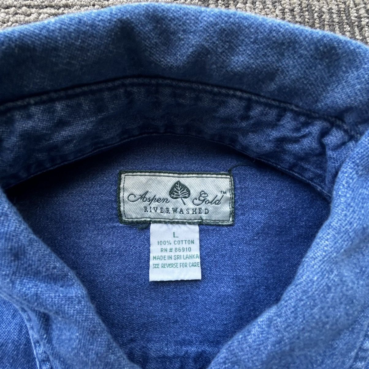 Vintage Vtg Kellogg’s Corn Flakes Embroidered Graphic Denim Shirt Size US L / EU 52-54 / 3 - 3 Thumbnail