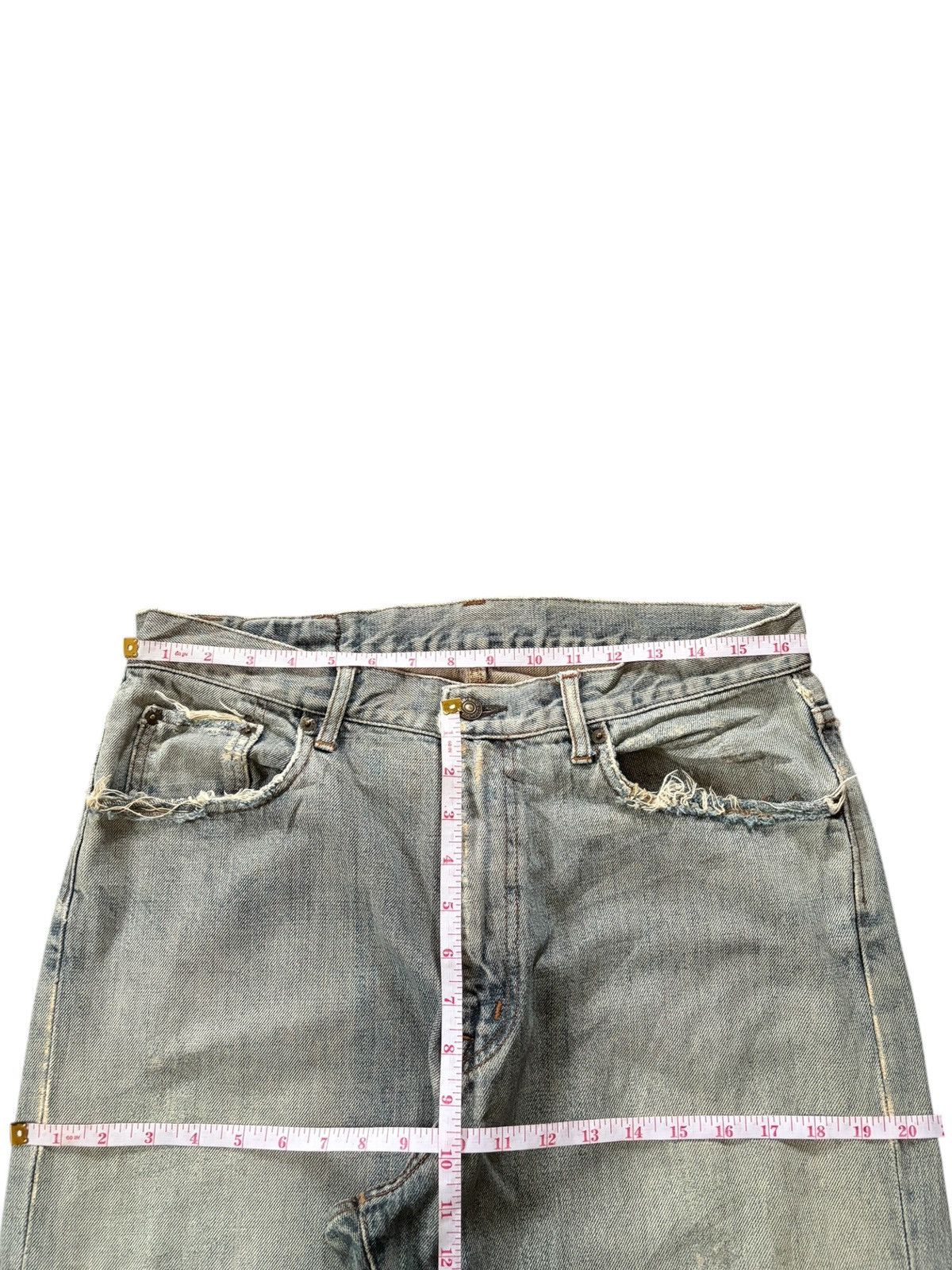 Edwin Vintage Japanese Brand Rusty Wash Distress Baggy Jeans Size US 33 - 6 Thumbnail