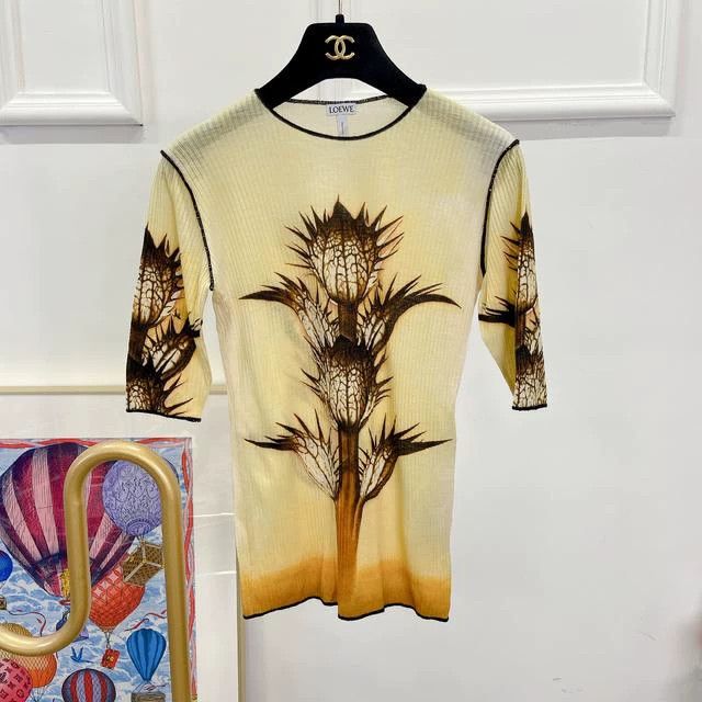 Loewe loewe Yellow printed short-sleeved shirt 2506-Nextarrow Size US M / EU 48-50 / 2 - 1 Thumbnail