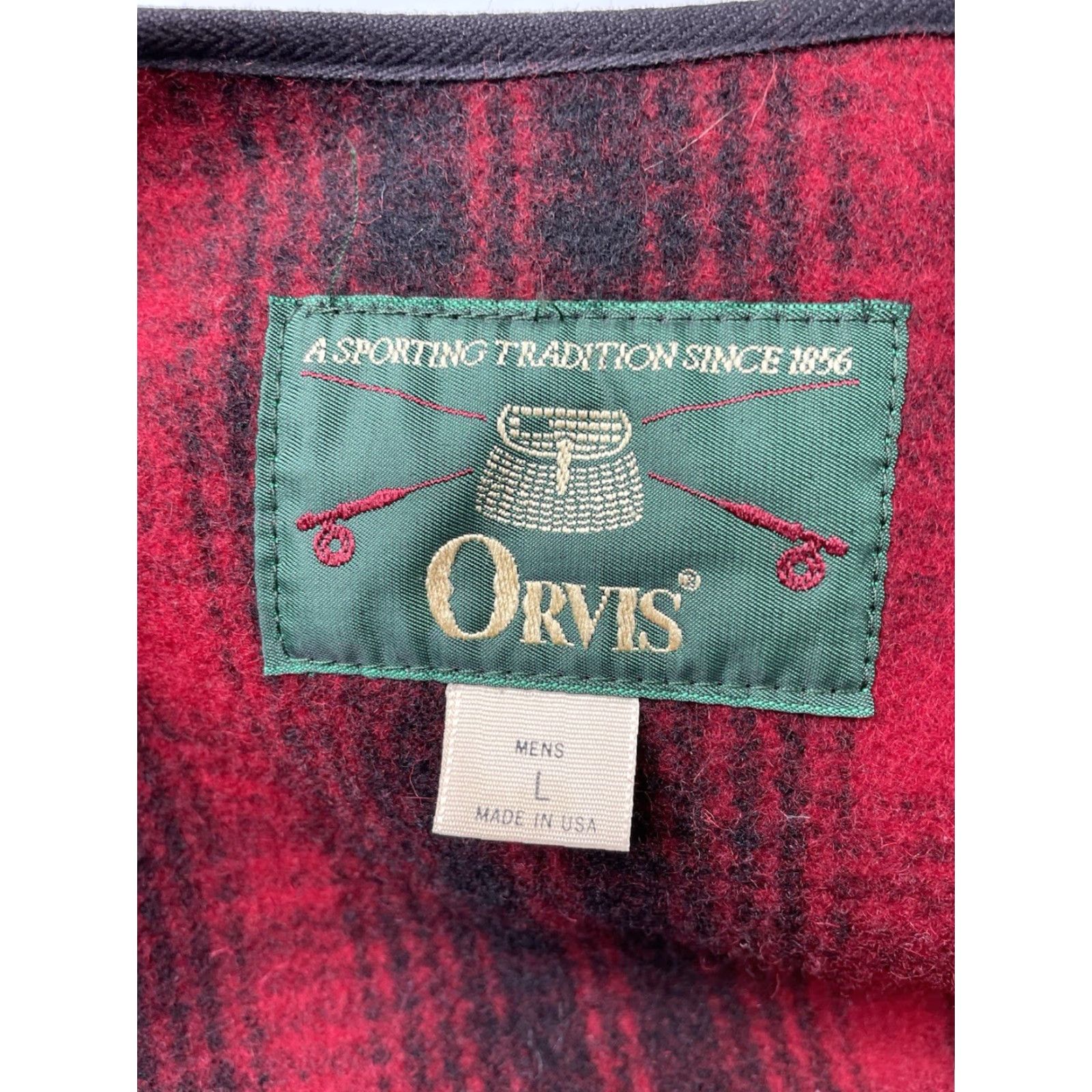 Orvis VINTAGE Orvis Vest Red Buffalo Plaid Wool Blend Hunting USA XL Full Zip Pockets Wool Lining Unisex Adults 80s 90s Outdoor Casual Dress Hunting USA Size US XL / EU 56 / 4 - 3 Thumbnail