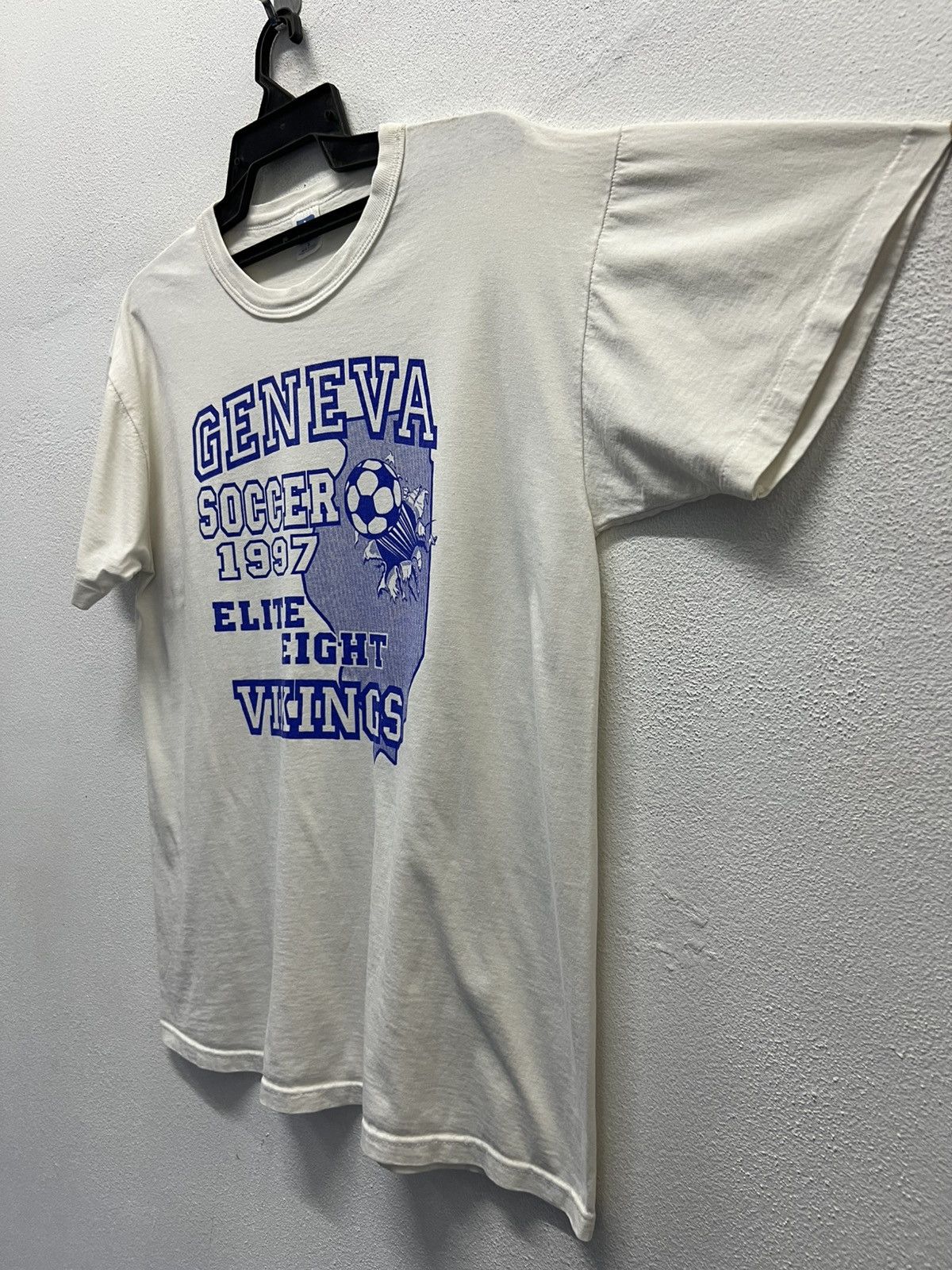 Russell Athletic × Vintage RUSSELL ATHLETIC GENEVA SOCCER 1997 ELITE EIGHT SHIRT Size US L / EU 52-54 / 3 - 4 Thumbnail