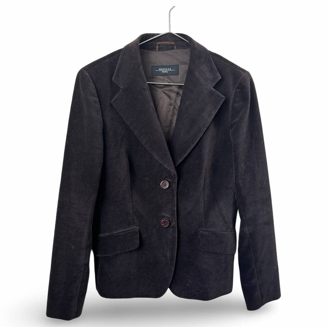 Weekend Max Mara Max Mara velour blazer #98 Size XL / US 12-14 / IT 48-50 - 1 Thumbnail