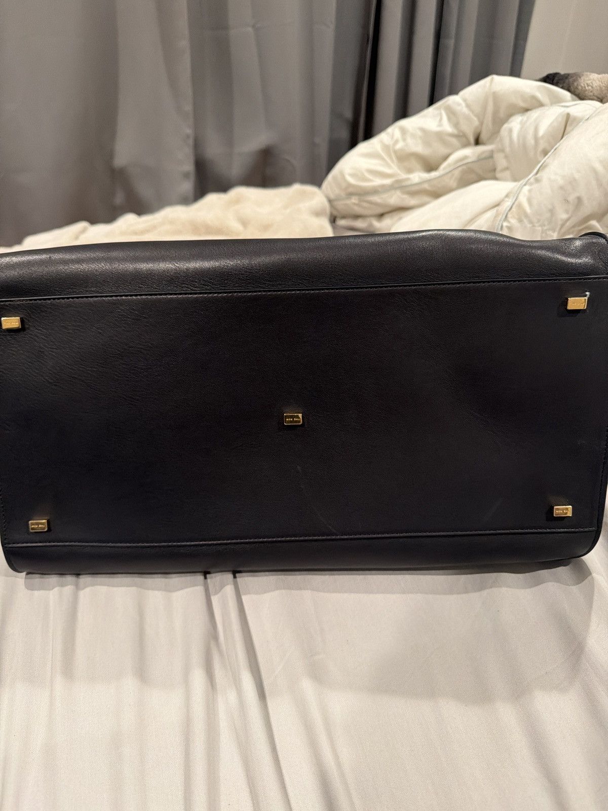 The Row The Row black soft Leather Margaux 17 Size ONE SIZE - 4 Thumbnail