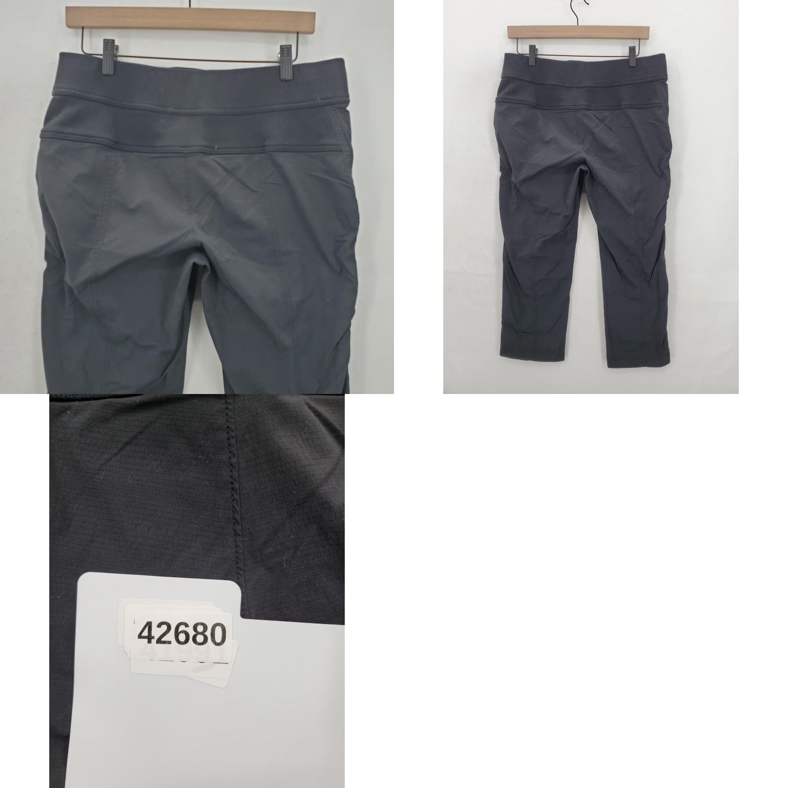 Athleta Athleta Capri Pants Womens 10 Gray Nylon Stretch Hiking Zip Pockets Travel Trail Size 32" / US 10 / IT 46 - 9 Thumbnail