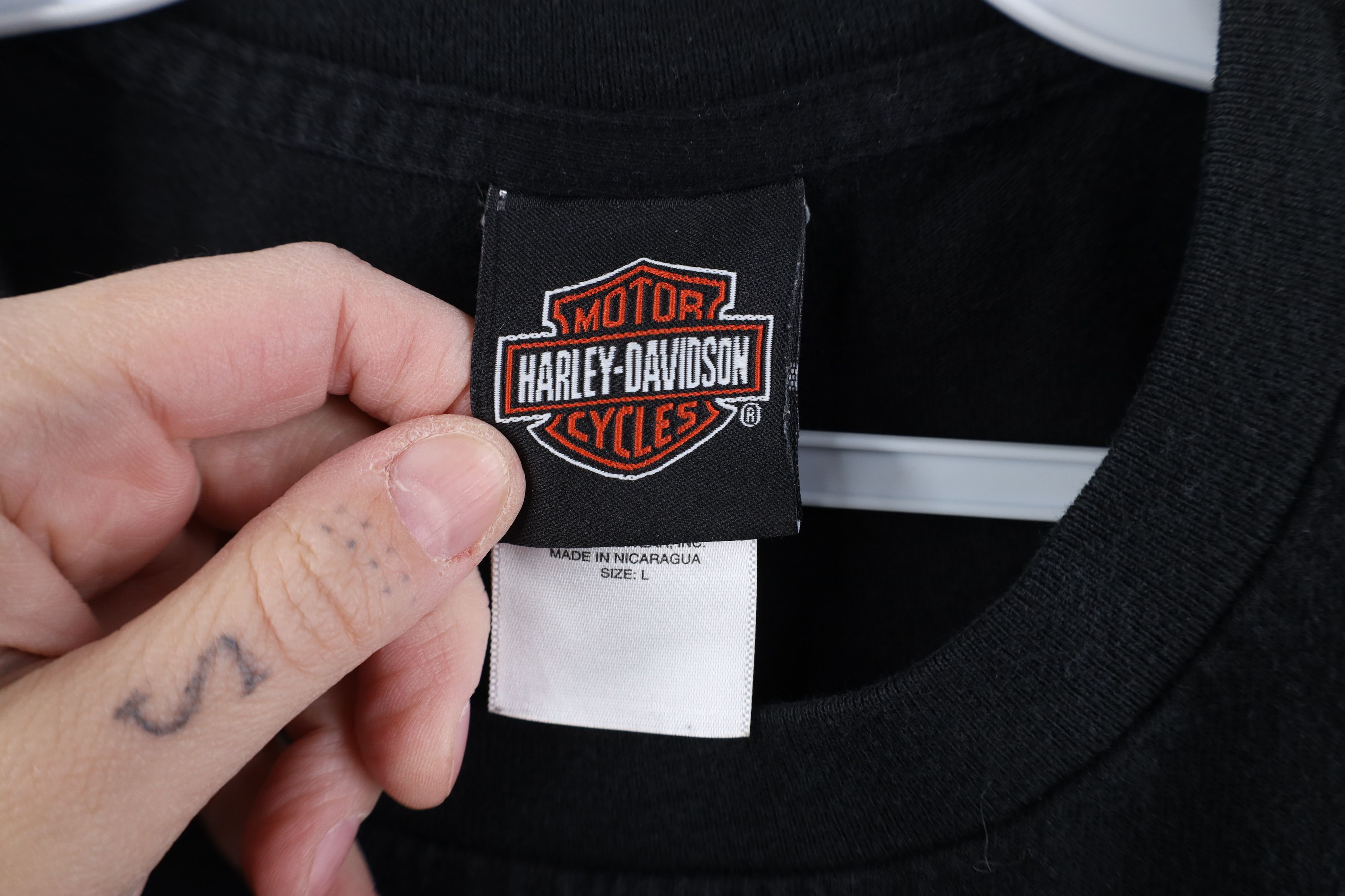 Harley Davidson Vintage Y2K Harley Davidson Hog Motorcycle T-Shirt Black Size US L / EU 52-54 / 3 - 7 Thumbnail