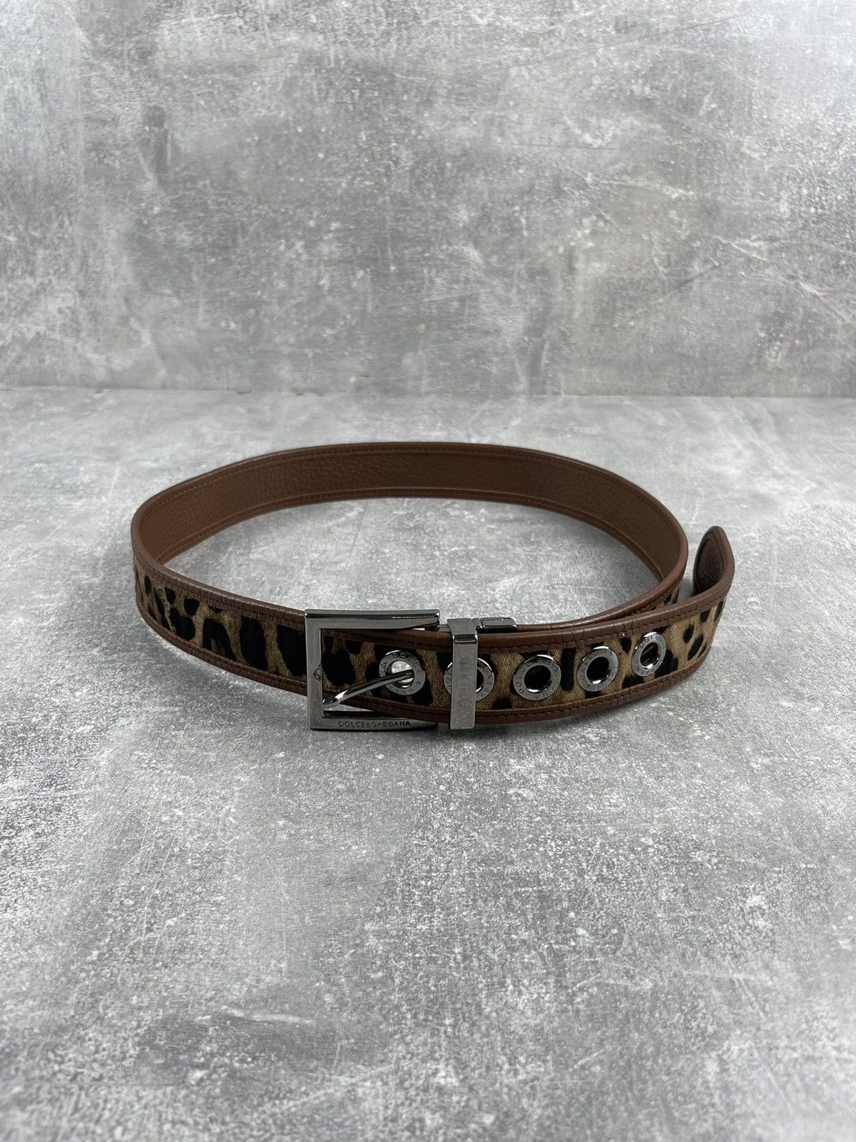 Dolce & Gabbana Dolce Gabbana Leopard Brown Leather Luxury Celebrity Logo Size ONE SIZE - 4 Thumbnail